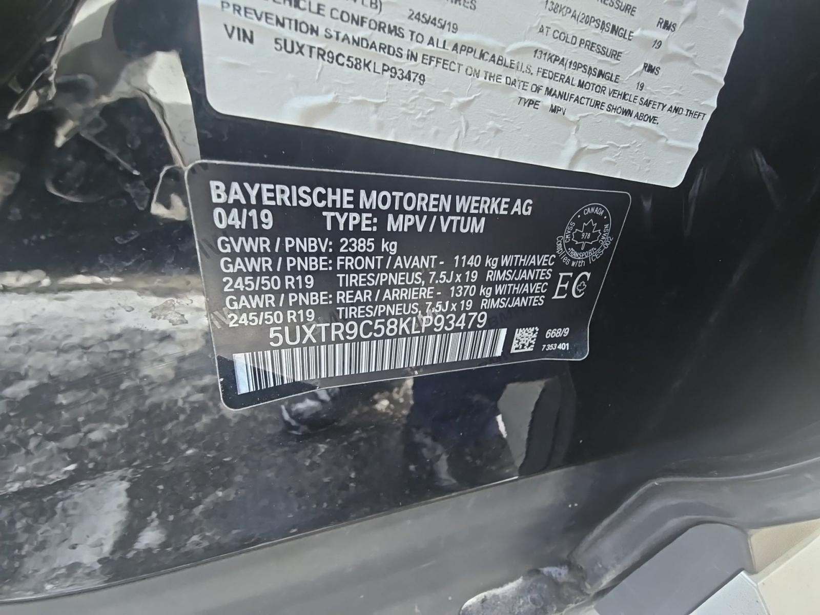 2019 BMW X3 xDrive30i AWD