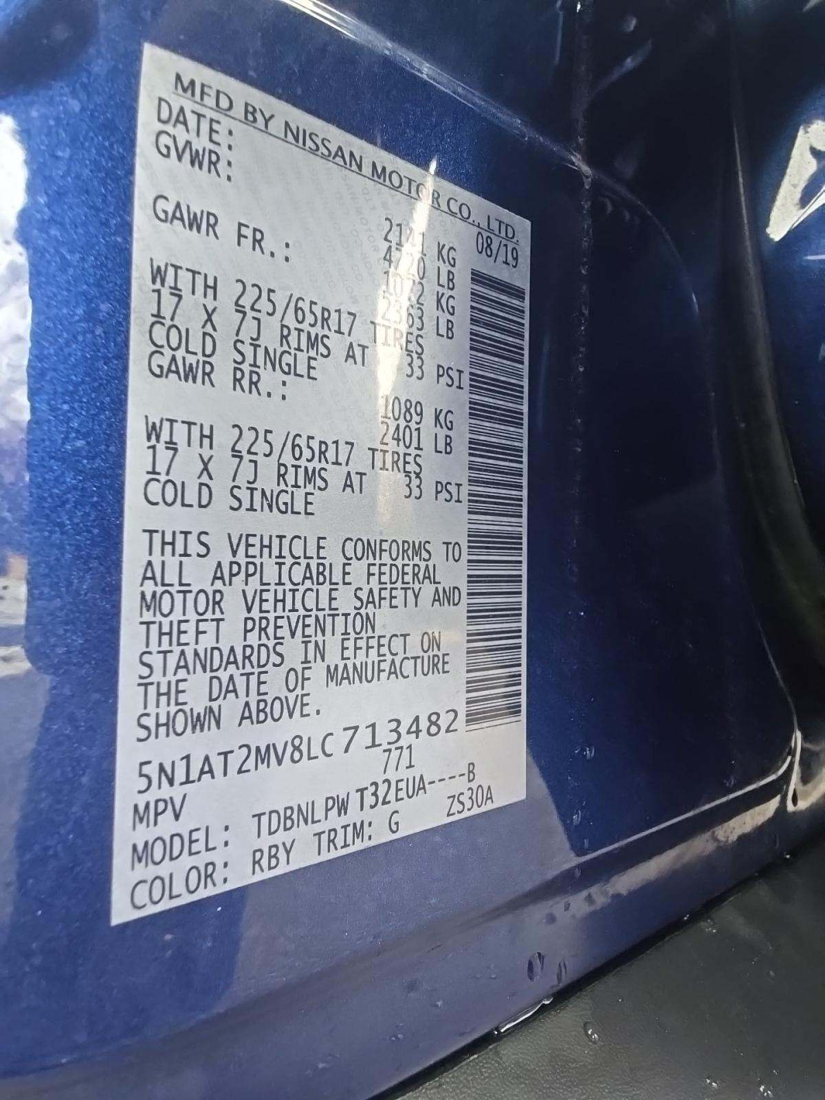 2020 Nissan Rogue S AWD