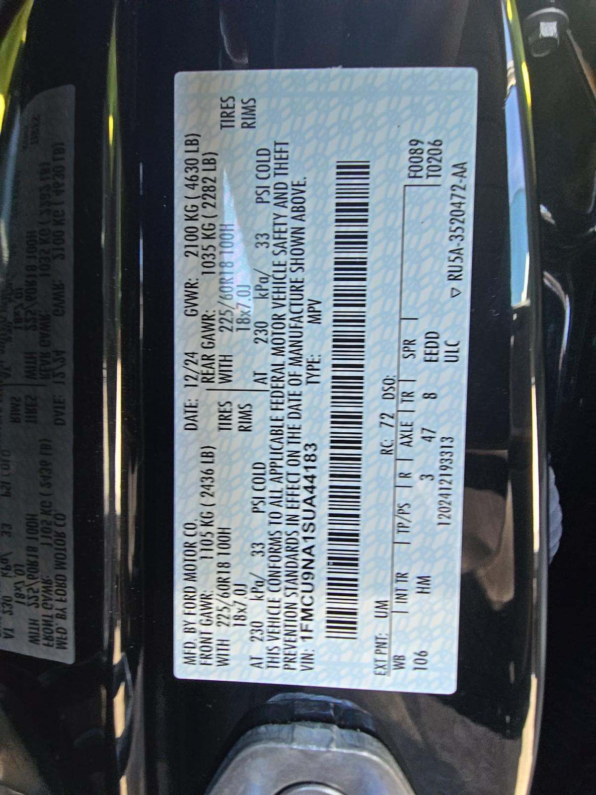 2025 Ford Escape ST-Line Select AWD