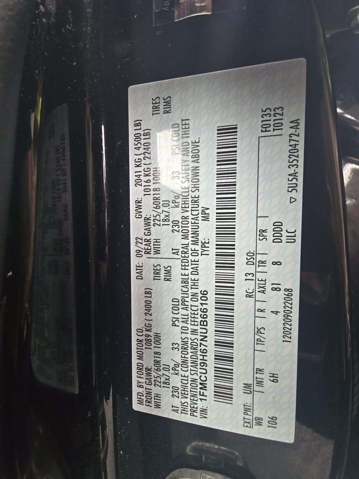 2022 Ford Escape SEL AWD