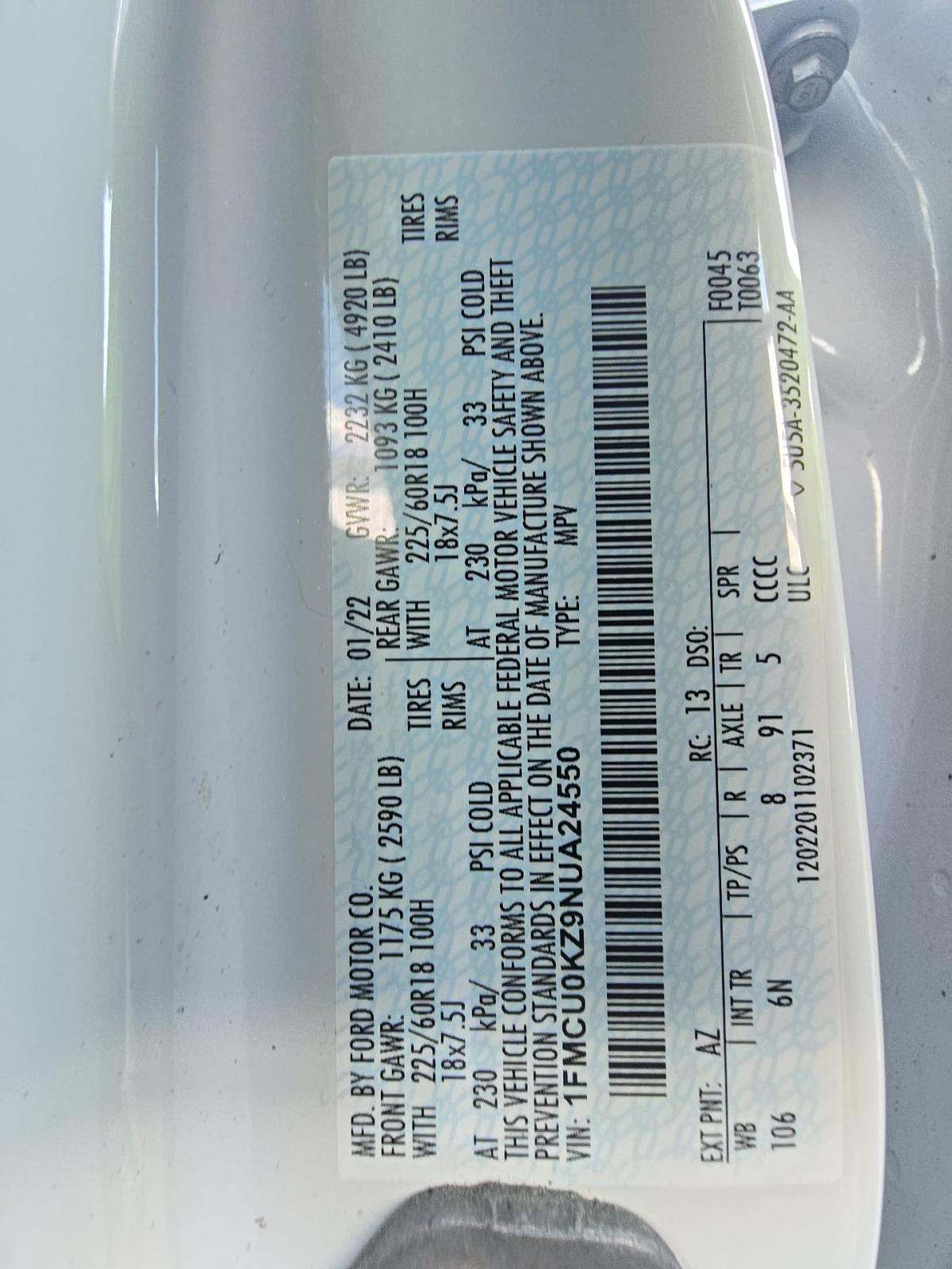 2022 Ford Escape Plug-In Hybrid SEL FWD