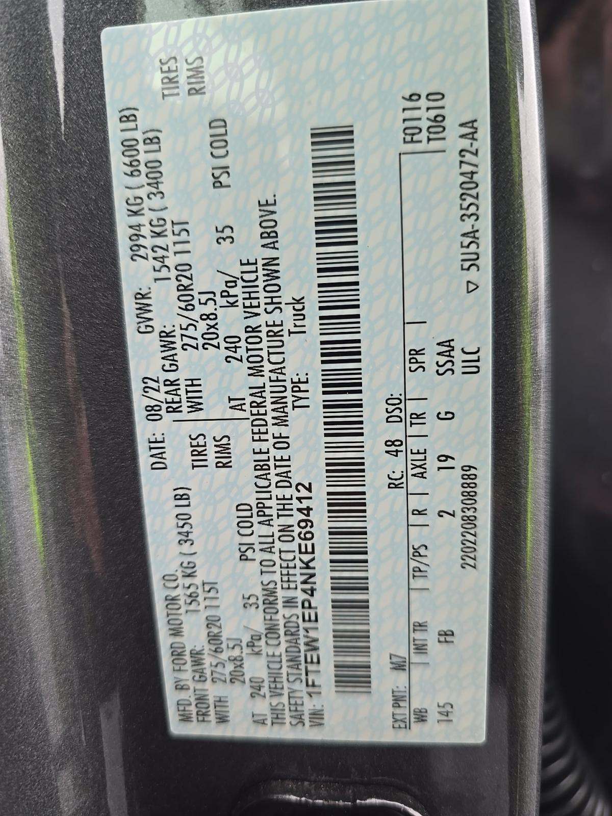 2022 Ford F-150 XLT AWD