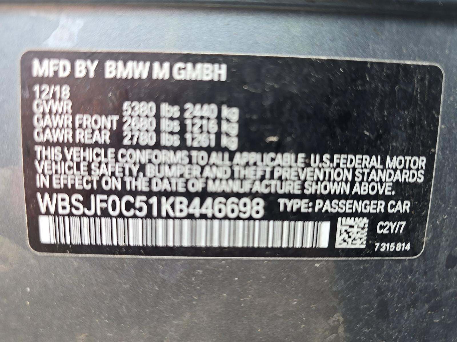 2019 BMW M5 Competition AWD