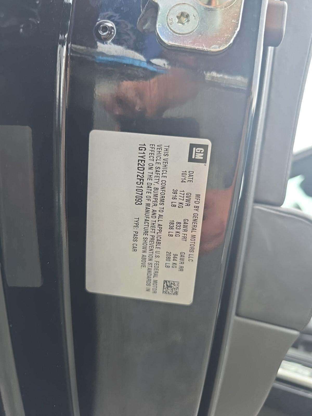 2015 Chevrolet Corvette Stingray RWD