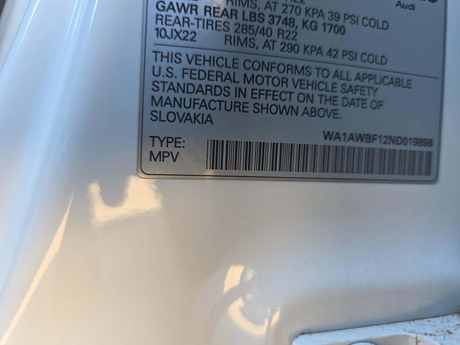 2022 Audi SQ8 Premium Plus AWD