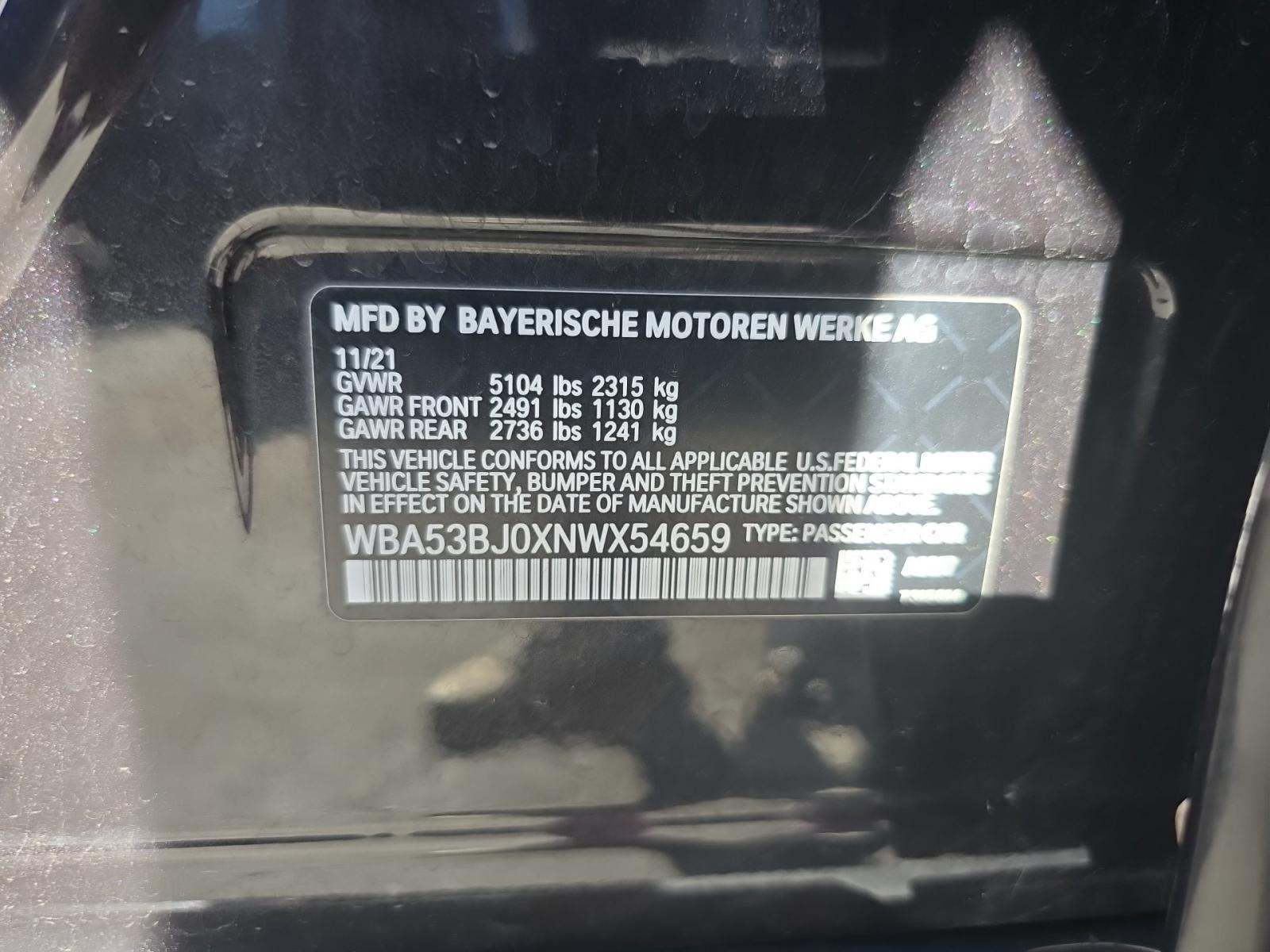 2022 BMW 5 Series 540i RWD