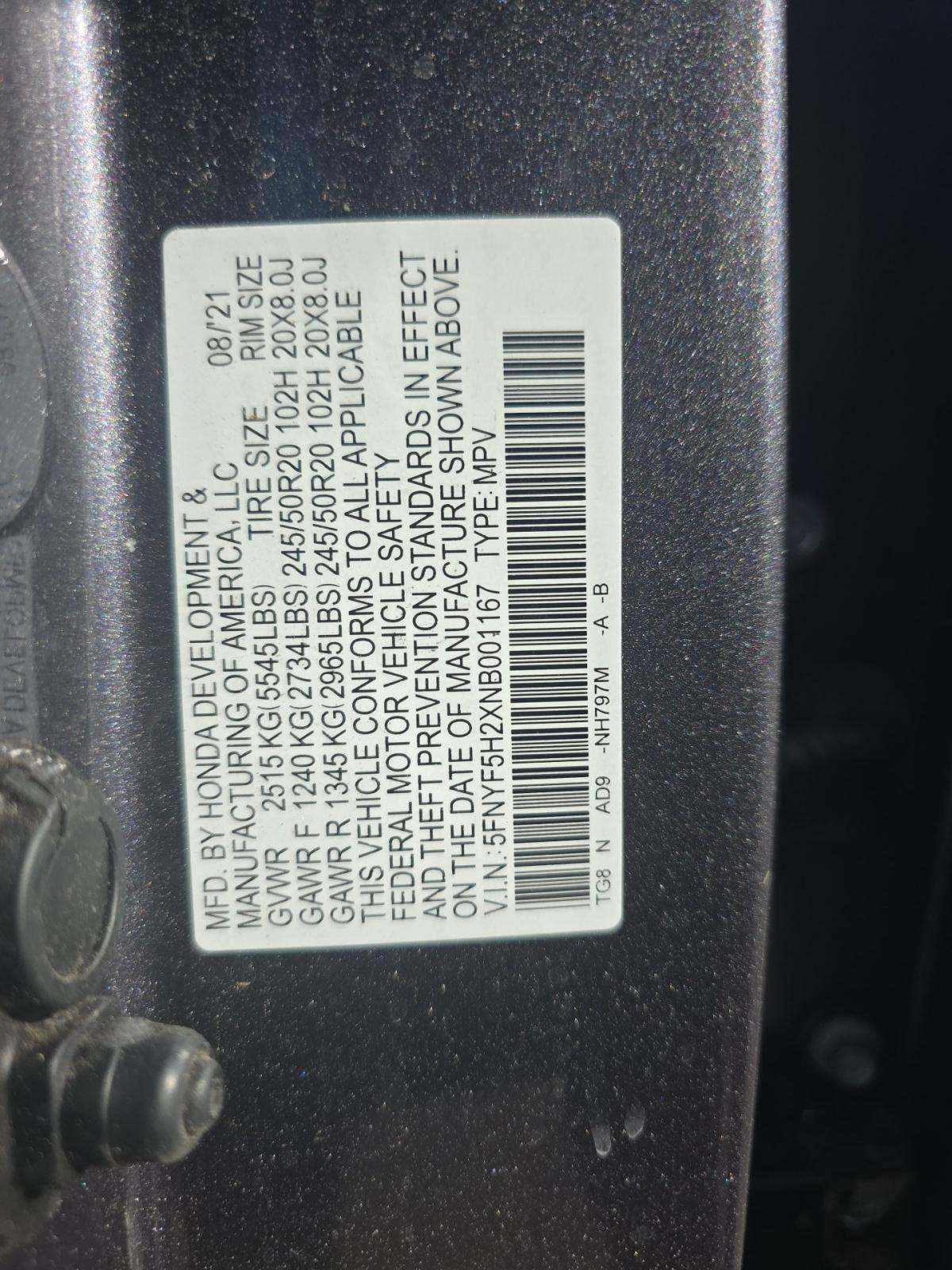 2022 Honda Pilot Special Edition FWD