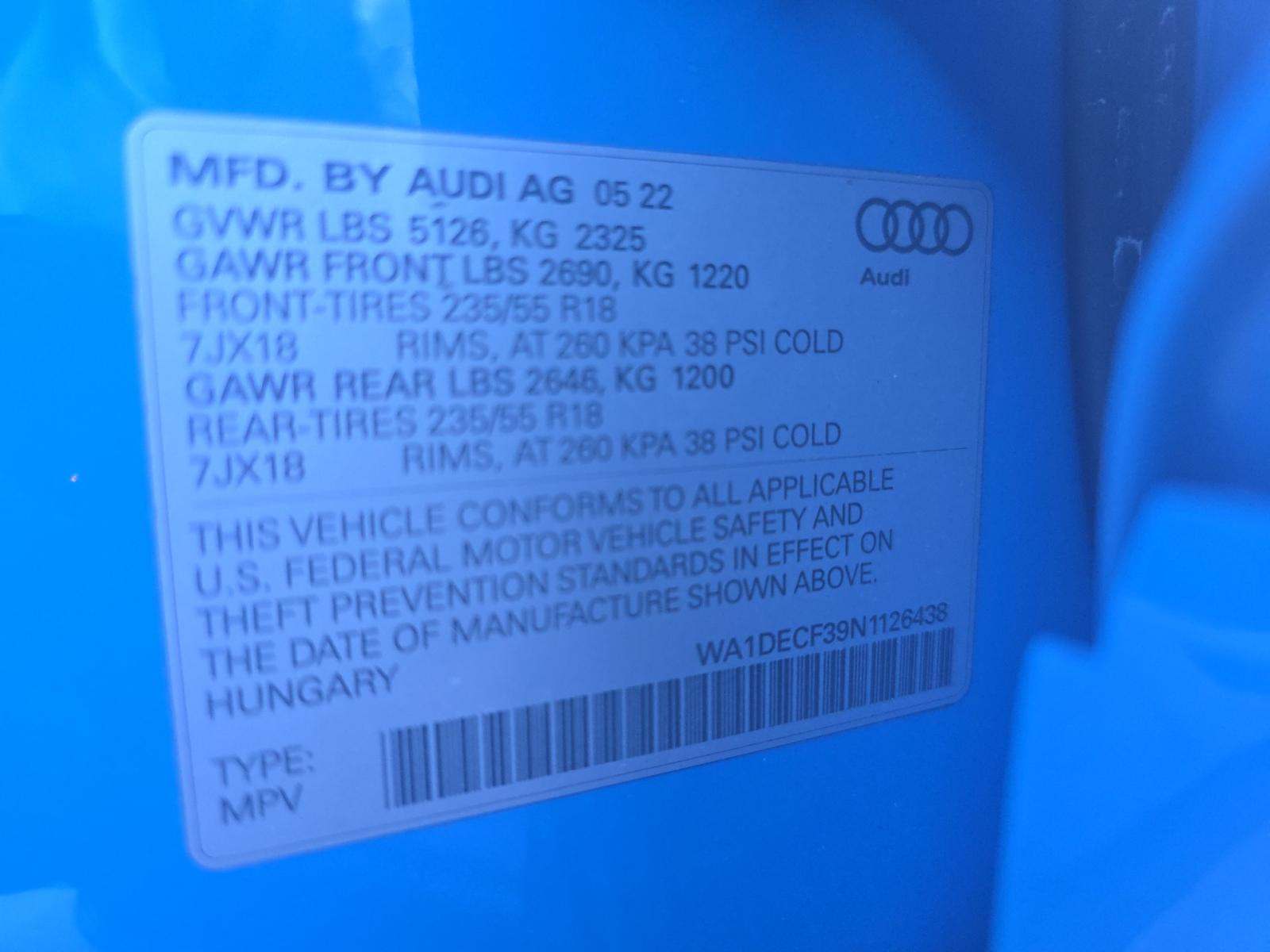 2022 Audi Q3 2.0T S line Premium AWD