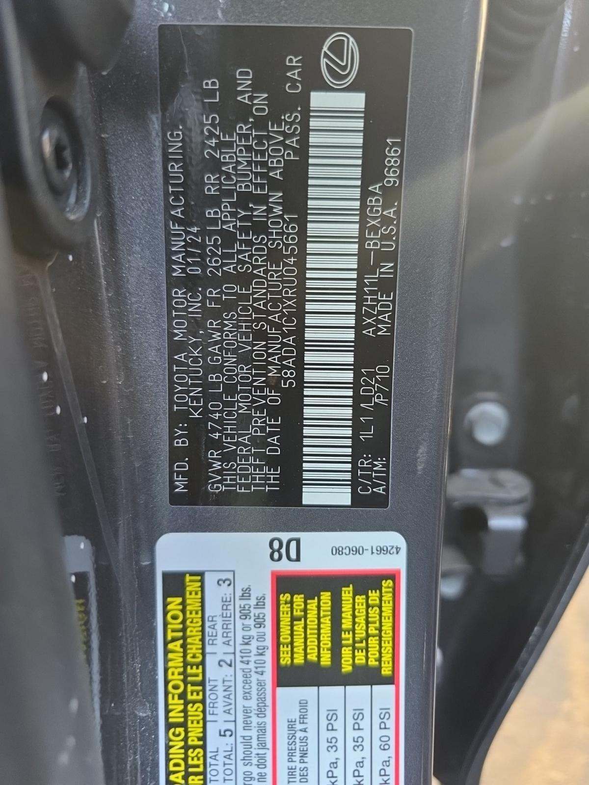 2024 Lexus ES ES 300h FWD