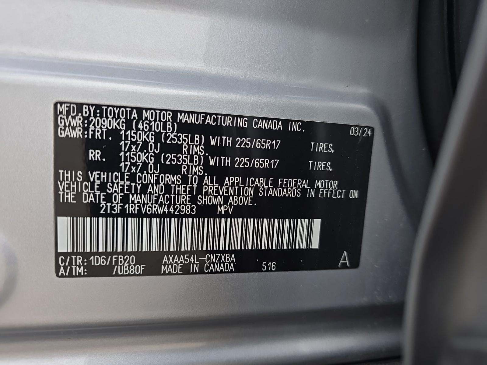 2024 Toyota RAV4 LE AWD