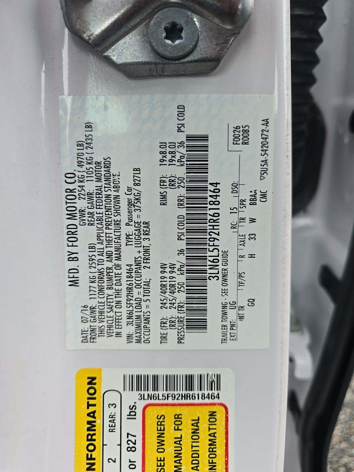 2017 Lincoln MKZ Reserve AWD