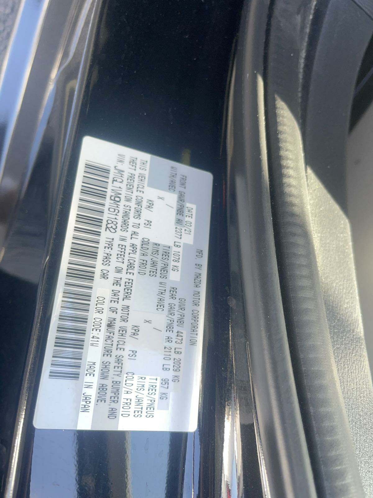 2021 MAZDA MAZDA6 Touring FWD