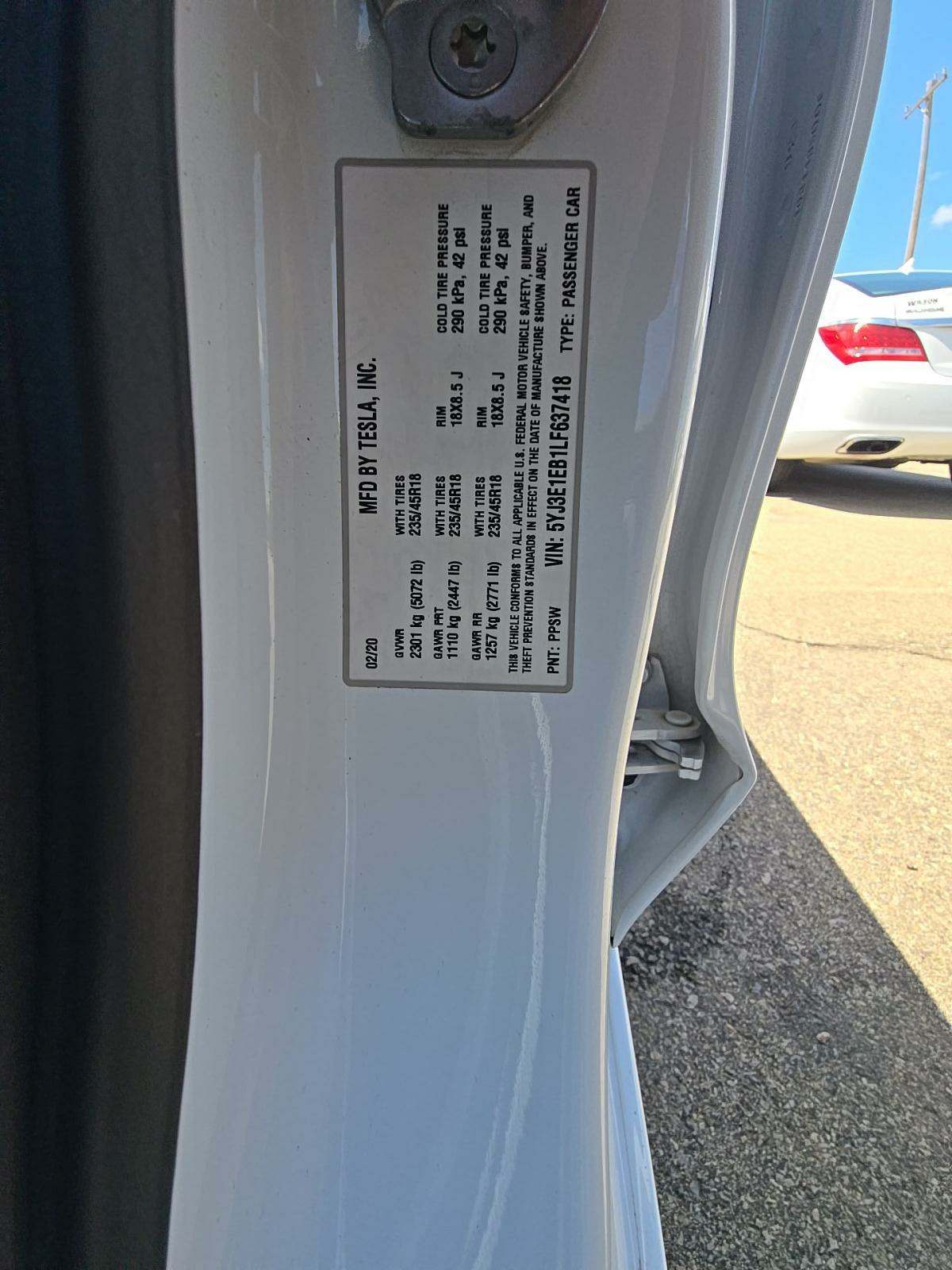 2020 Tesla Model 3 Long Range AWD