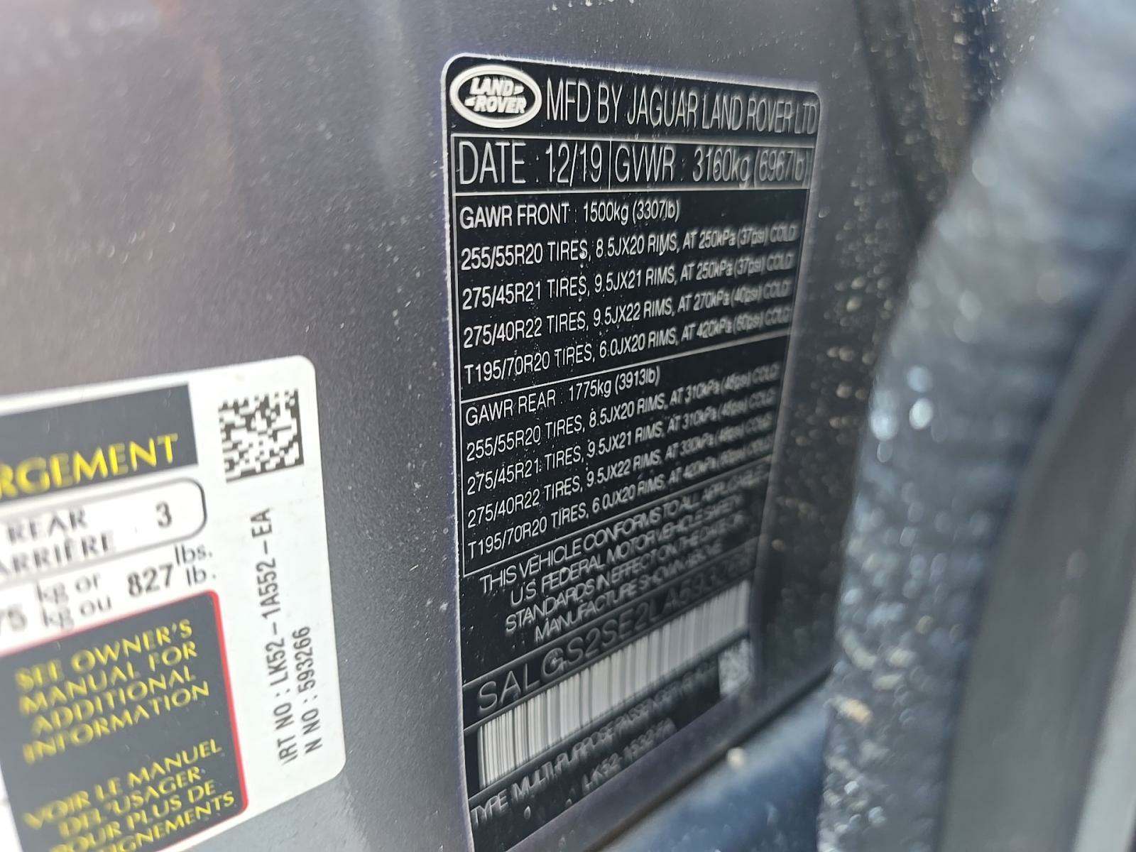 2020 Land Rover Range Rover HSE AWD