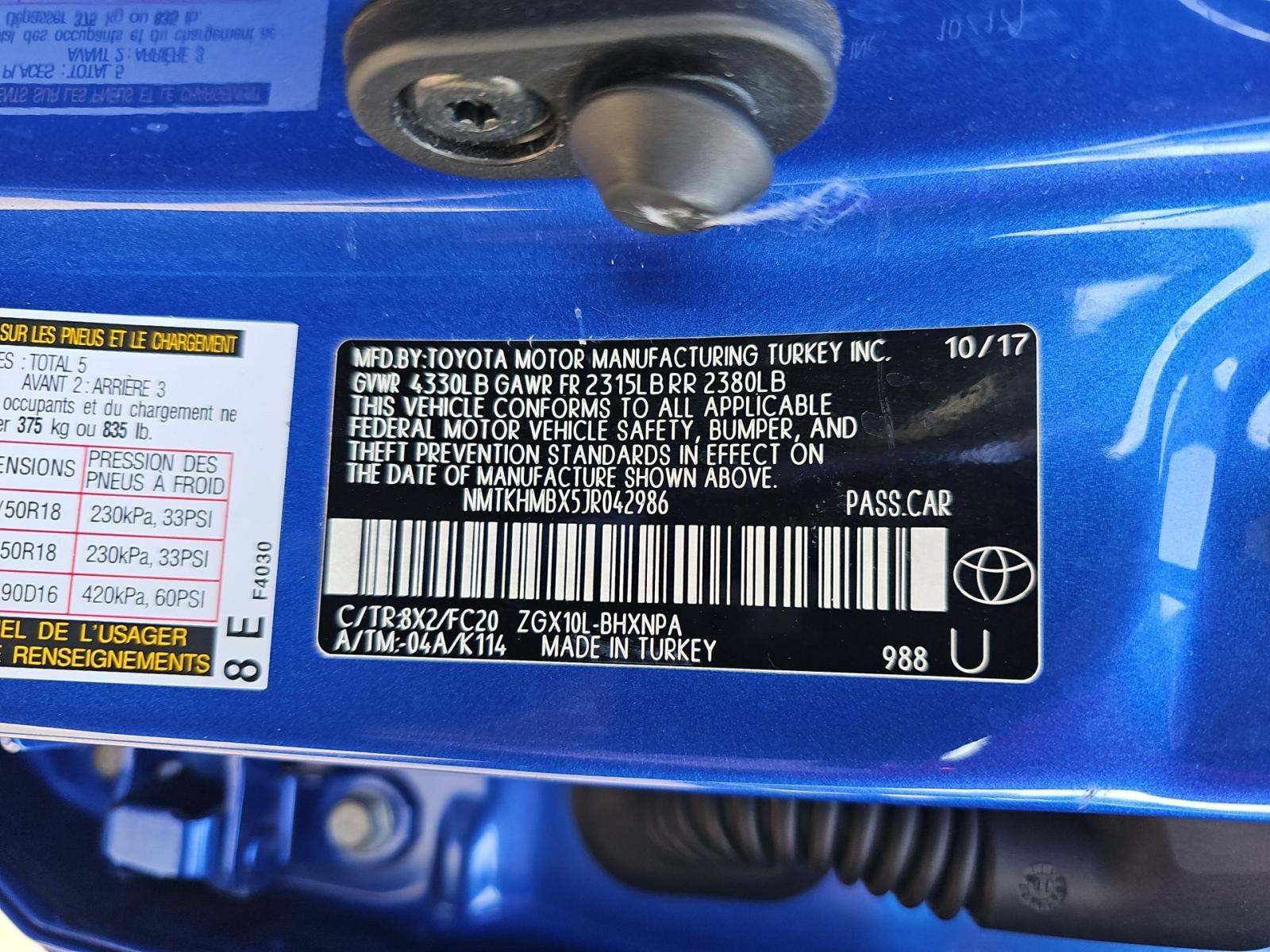 2018 Toyota C-HR XLE Premium FWD