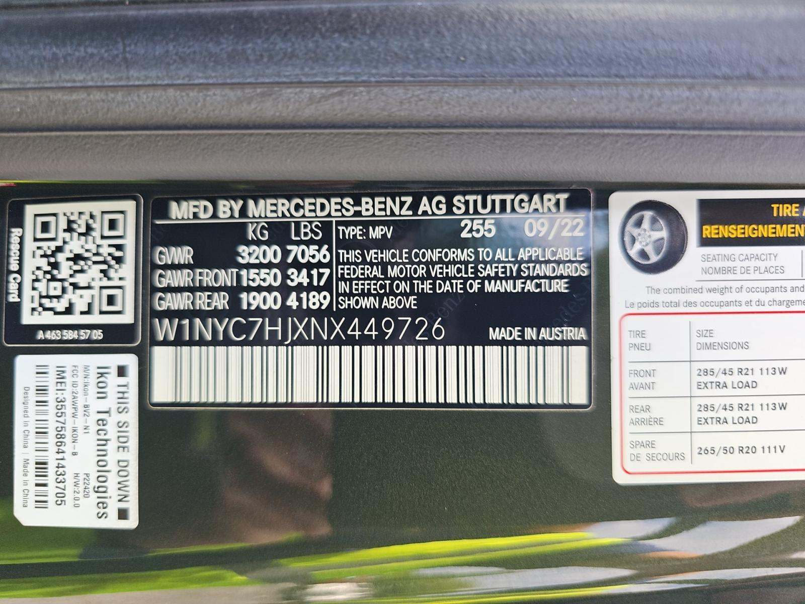 2022 Mercedes-Benz G-Class AMG G 63 AWD