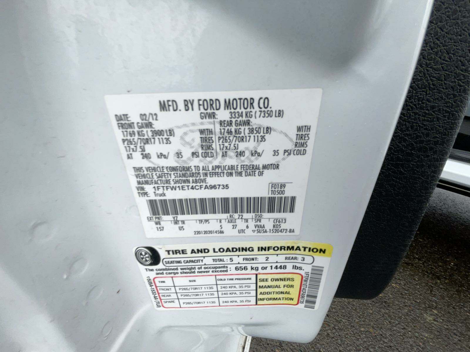 2012 Ford F-150 XLT AWD