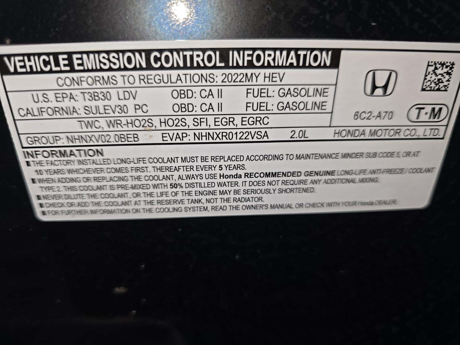 2022 Honda Accord Hybrid Sport FWD