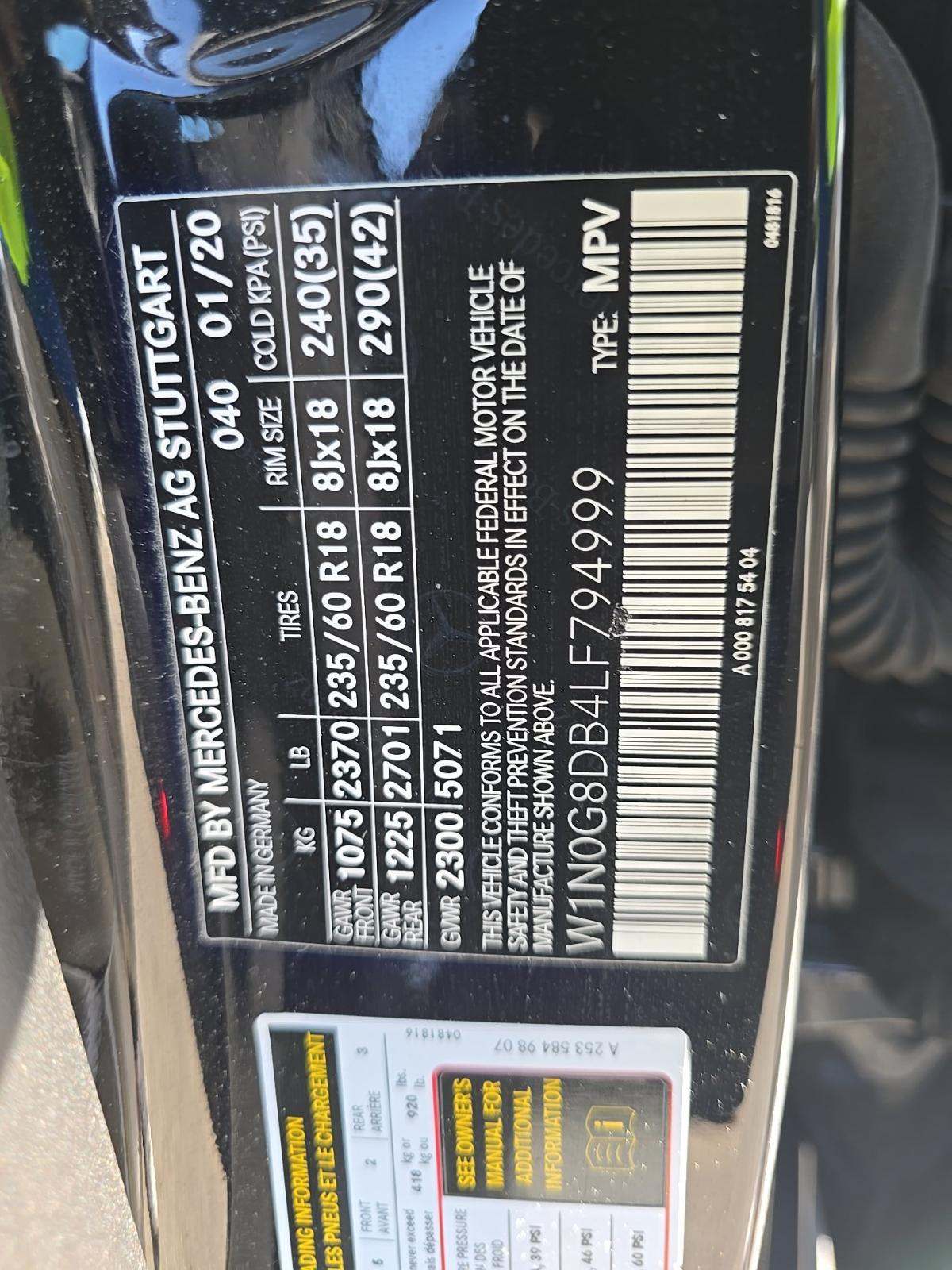 2020 Mercedes-Benz GLC GLC 300 RWD