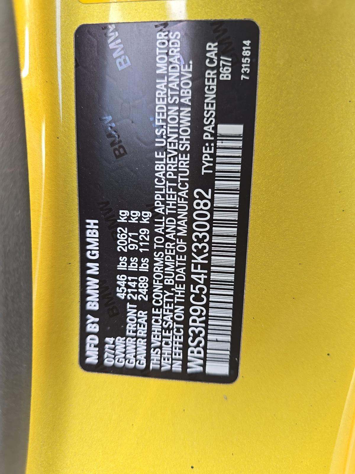 2015 BMW M4 Base RWD