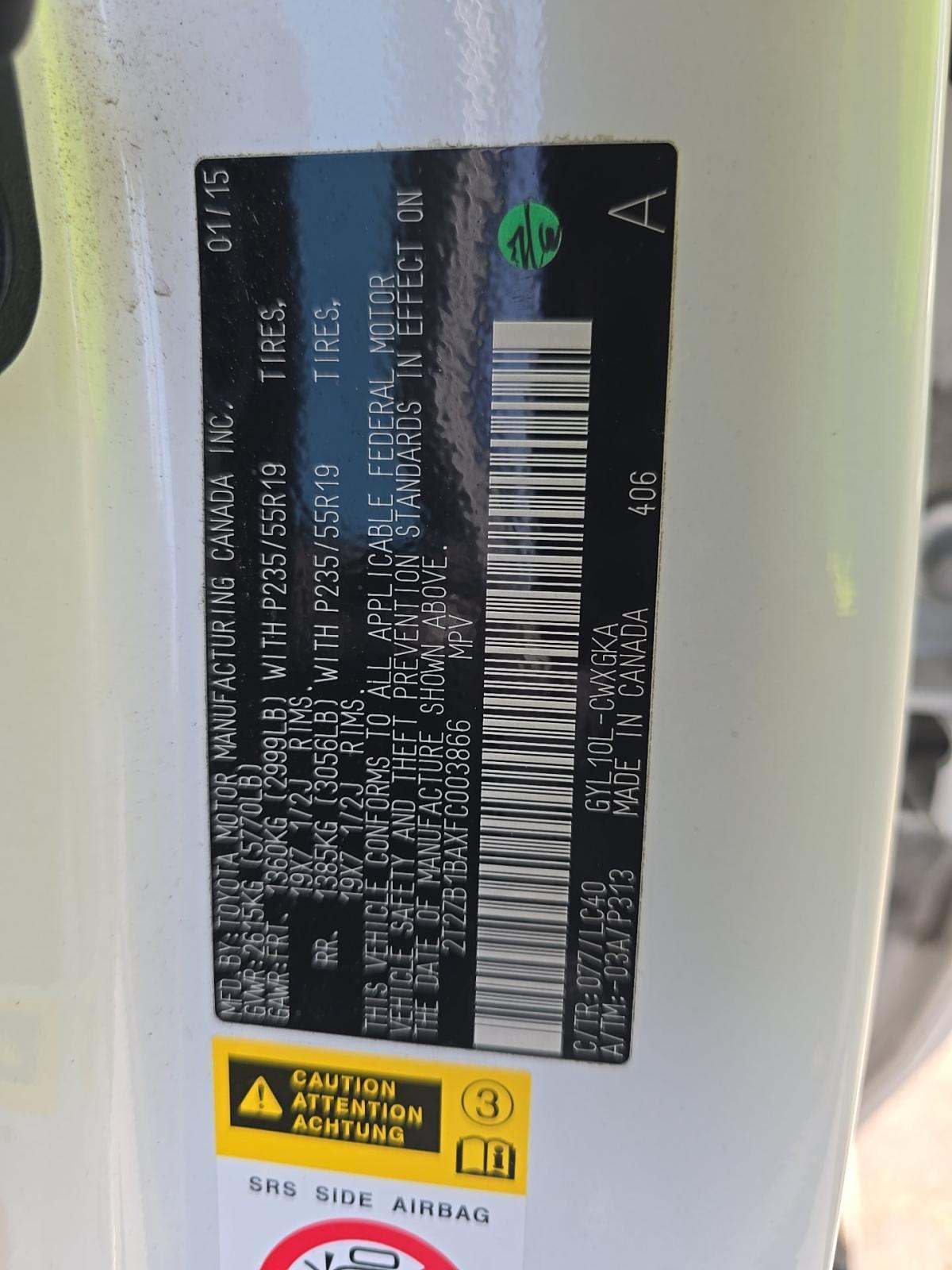 2015 Lexus RX RX 450h FWD