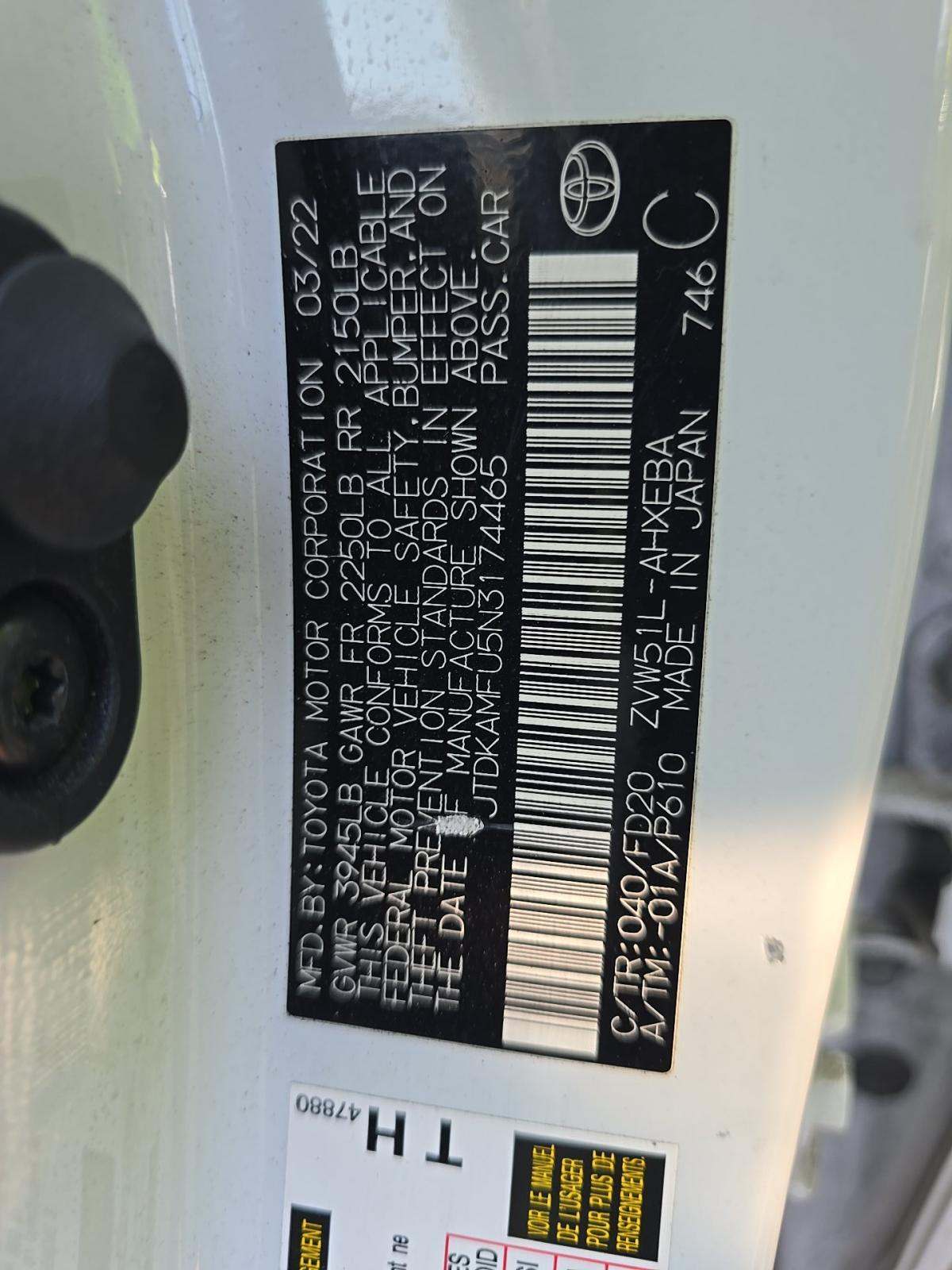 2022 Toyota Prius LE FWD