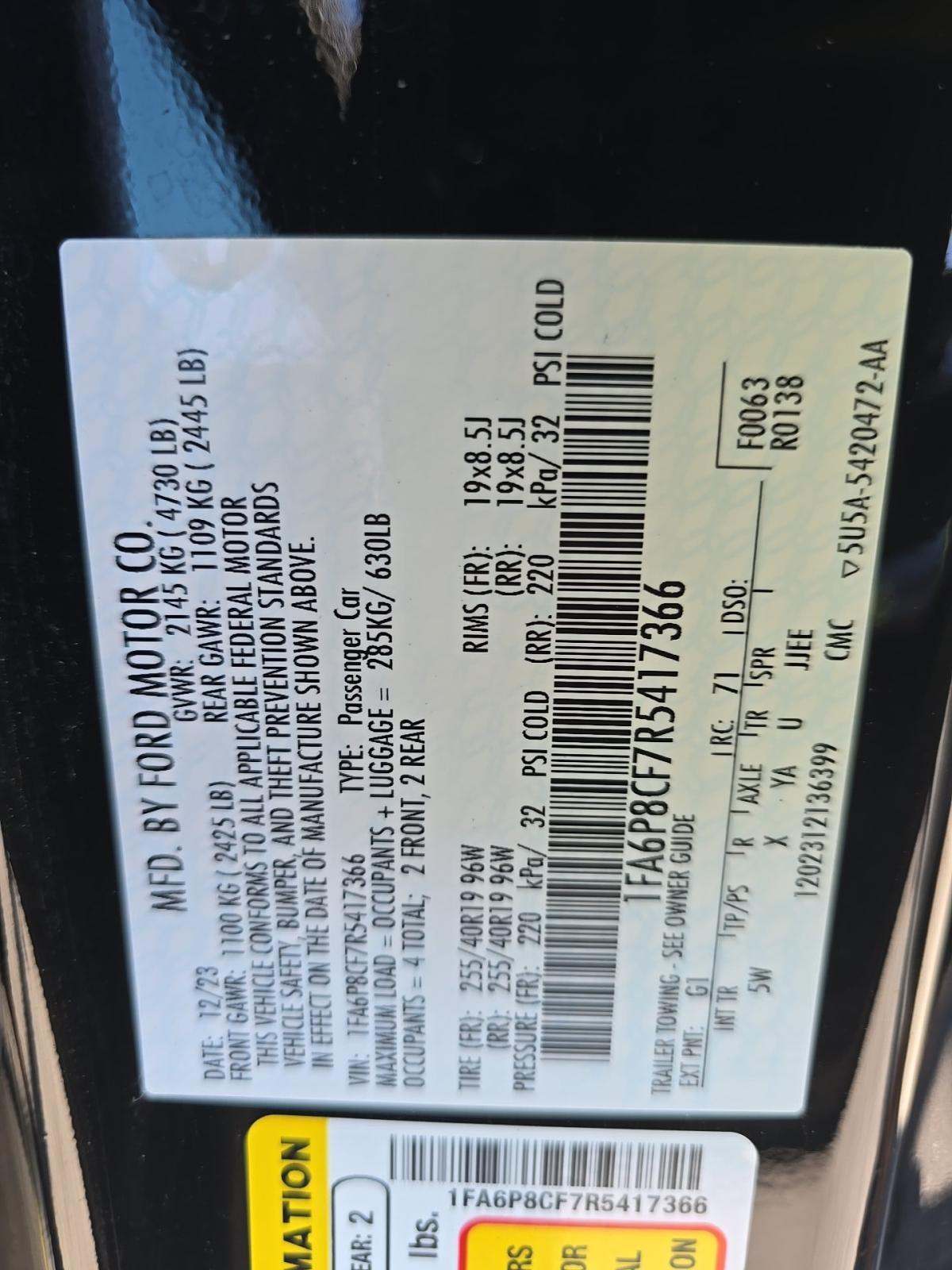 2024 Ford Mustang GT Premium RWD