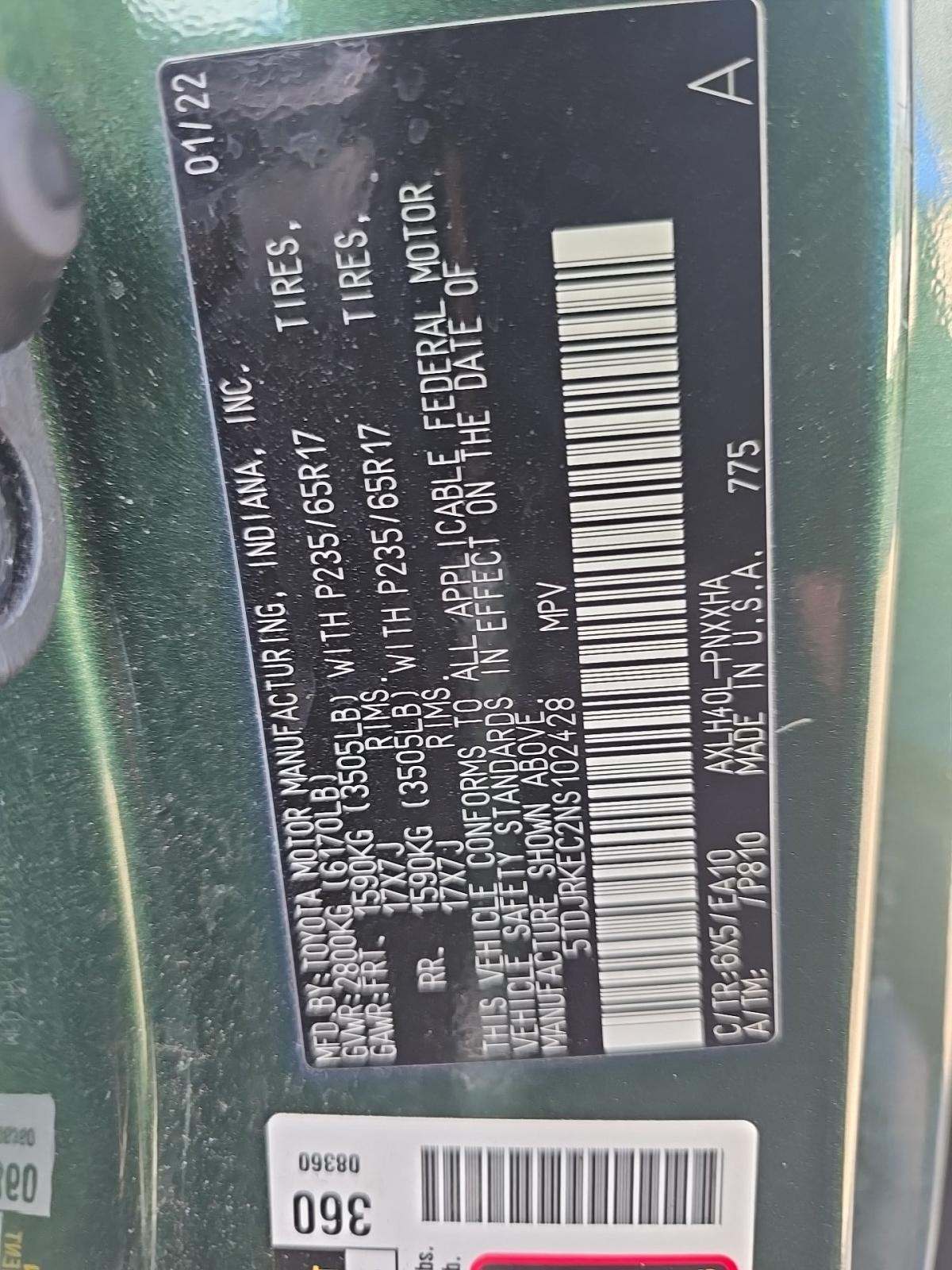 2022 Toyota Sienna XLE FWD