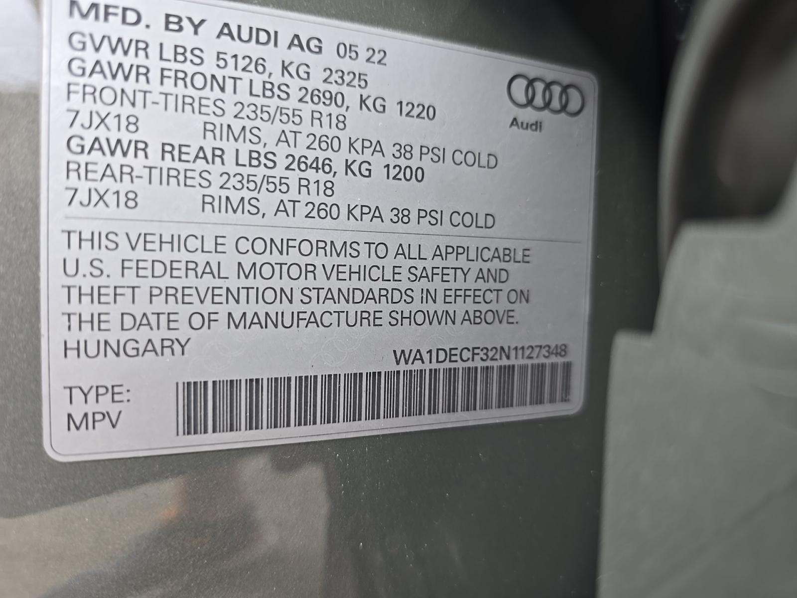 2022 Audi Q3 2.0T S line Premium AWD