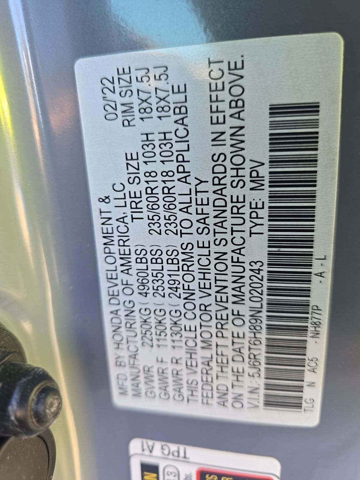 2022 Honda CR-V Hybrid EX-L AWD