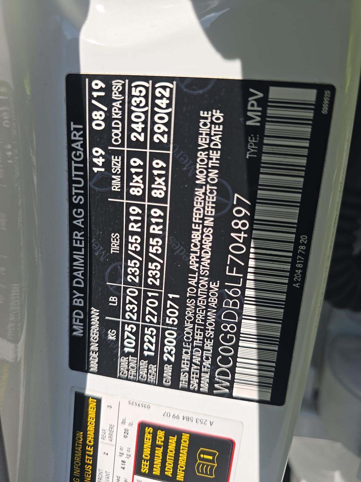 2020 Mercedes-Benz GLC GLC 300 RWD