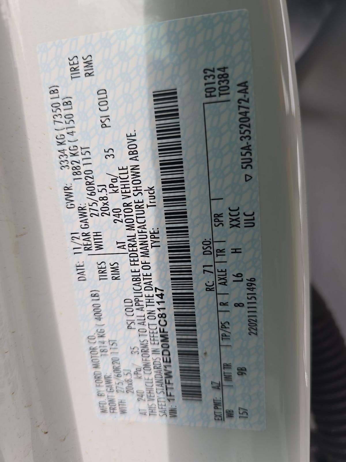 2021 Ford F-150 Hybrid Platinum AWD