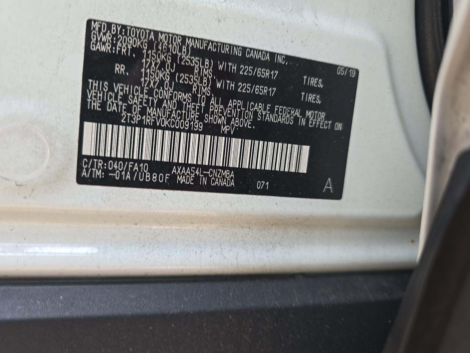 2019 Toyota RAV4 XLE AWD