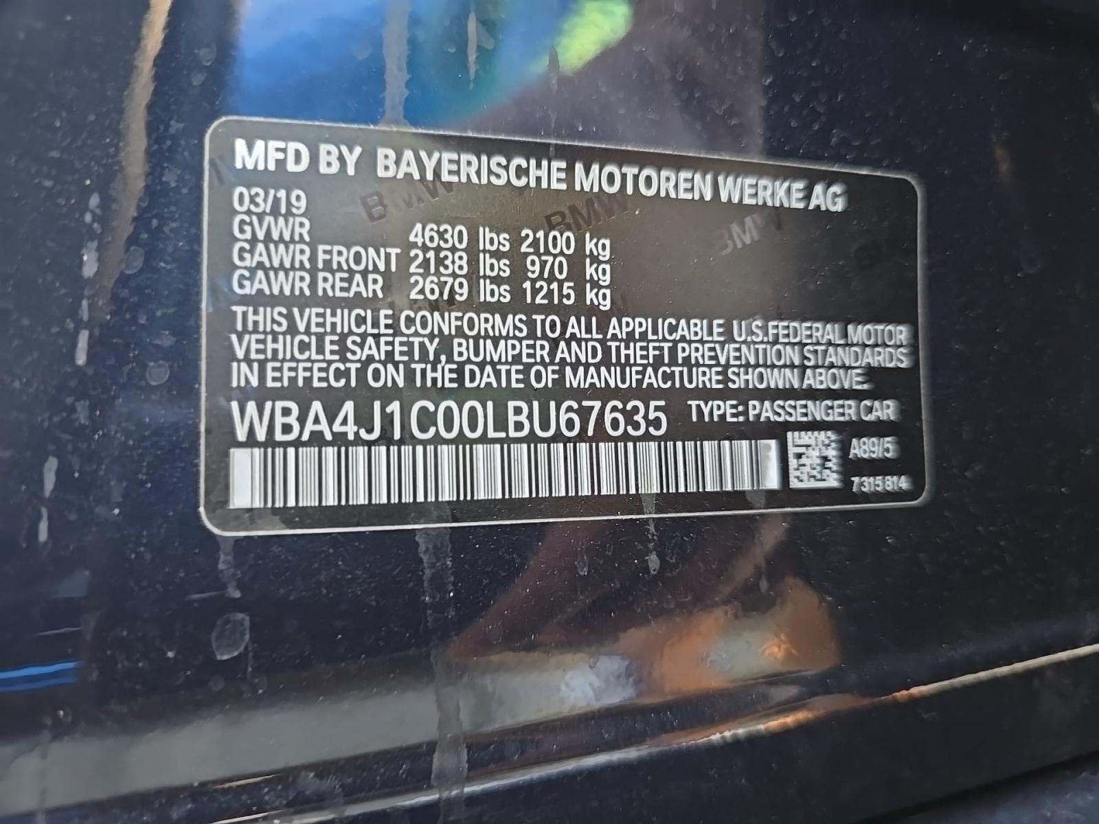 2020 BMW 4 Series 430i RWD