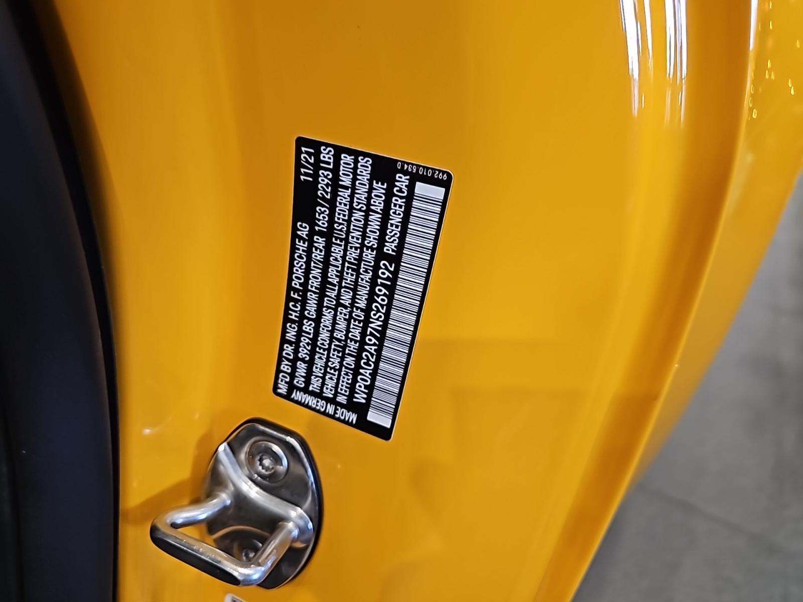 2022 Porsche 911 GT3 RWD