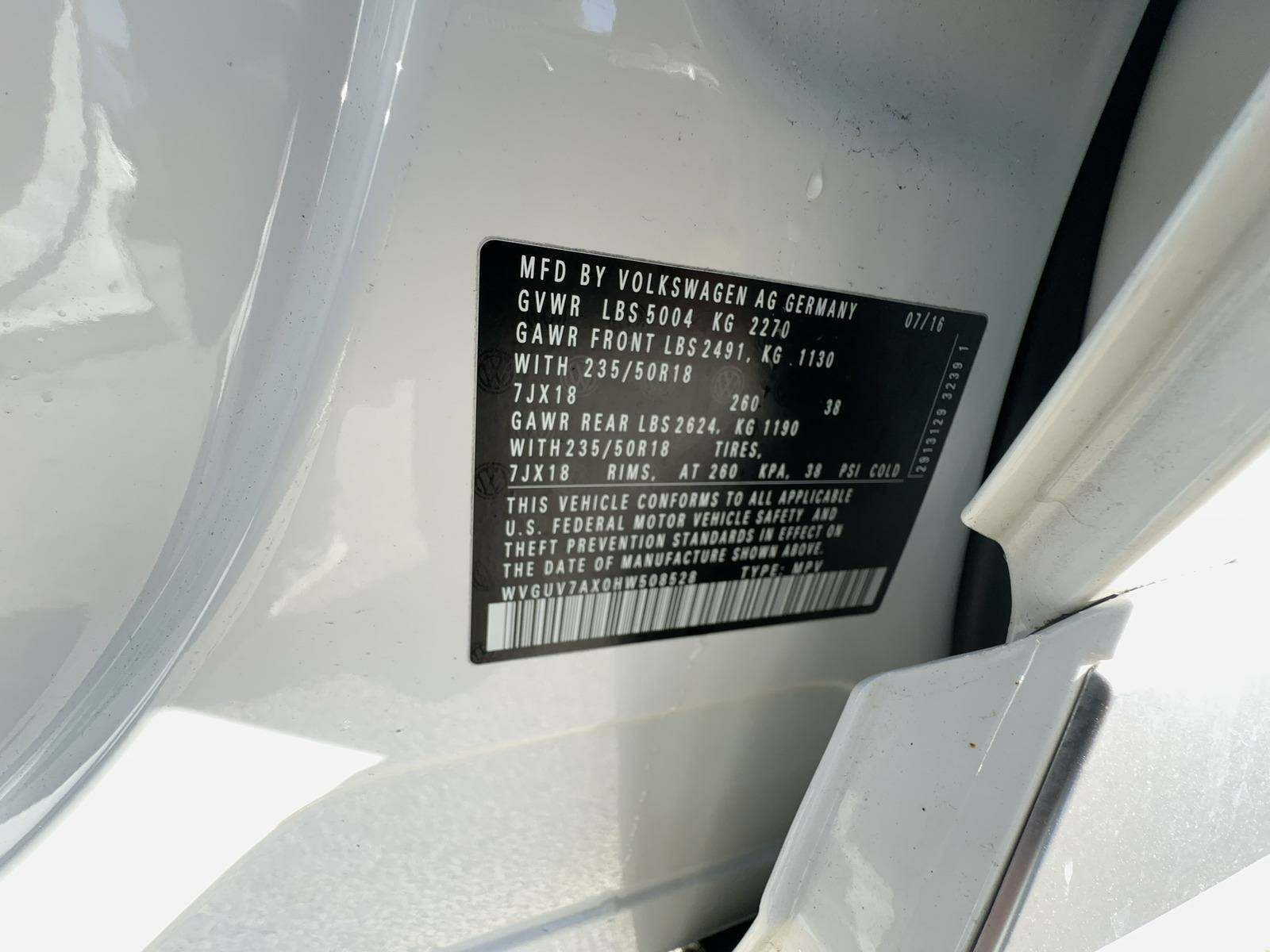 2017 Volkswagen Tiguan Sport AWD