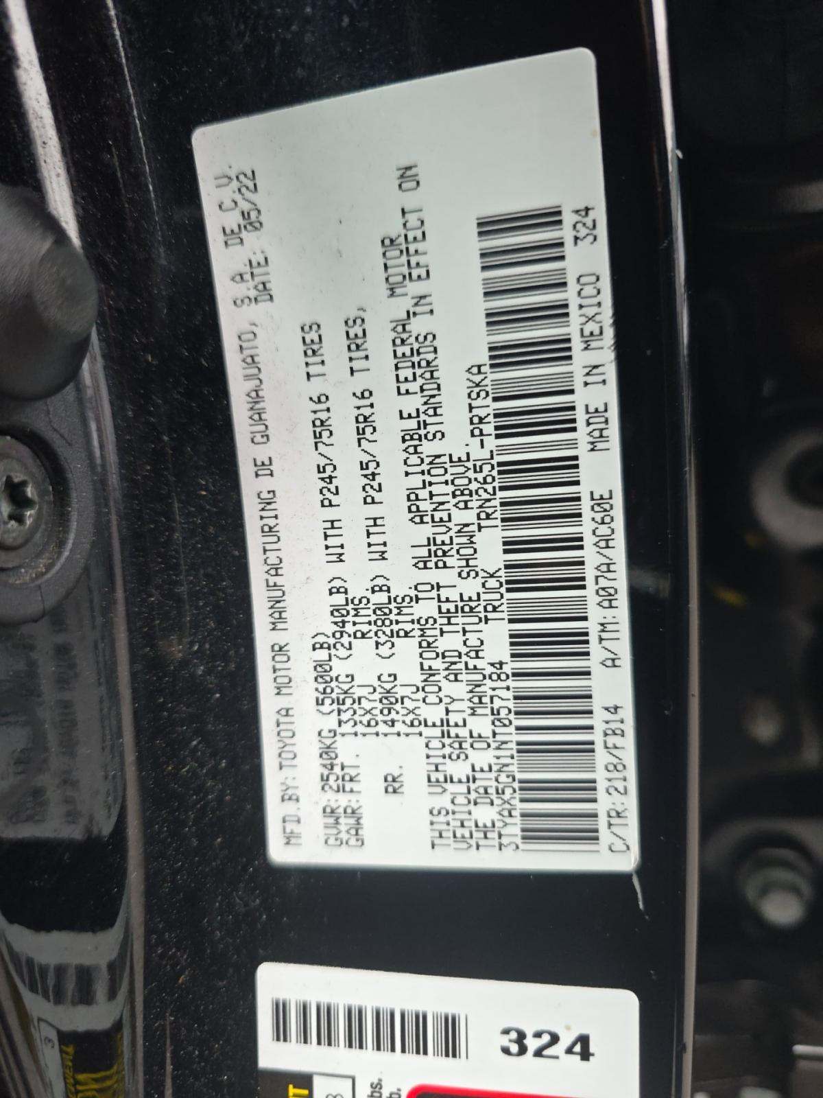 2022 Toyota Tacoma SR RWD