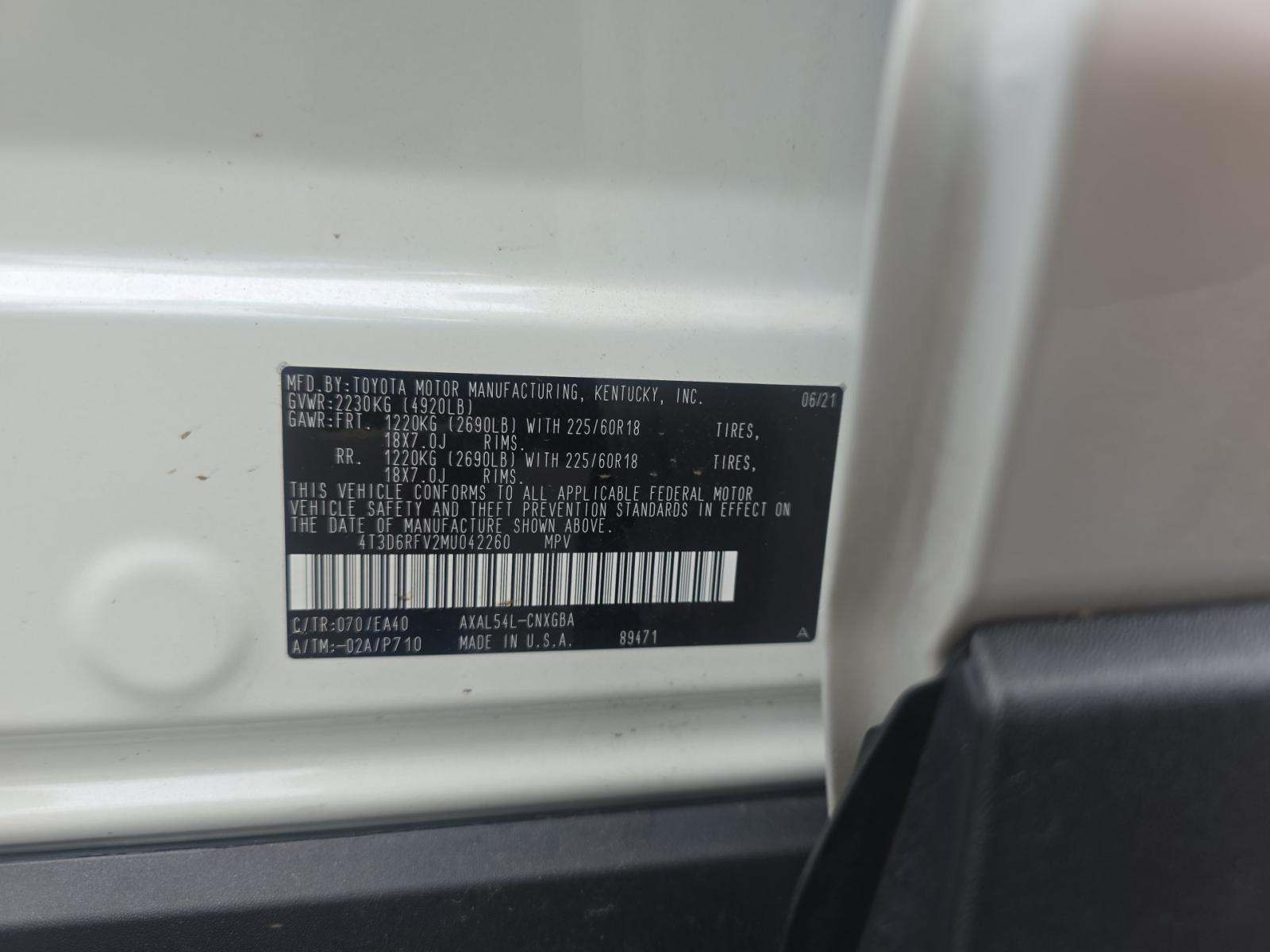 2021 Toyota RAV4 Hybrid Limited AWD