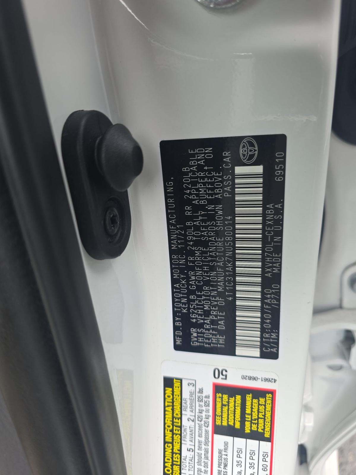 2022 Toyota Camry Hybrid LE FWD