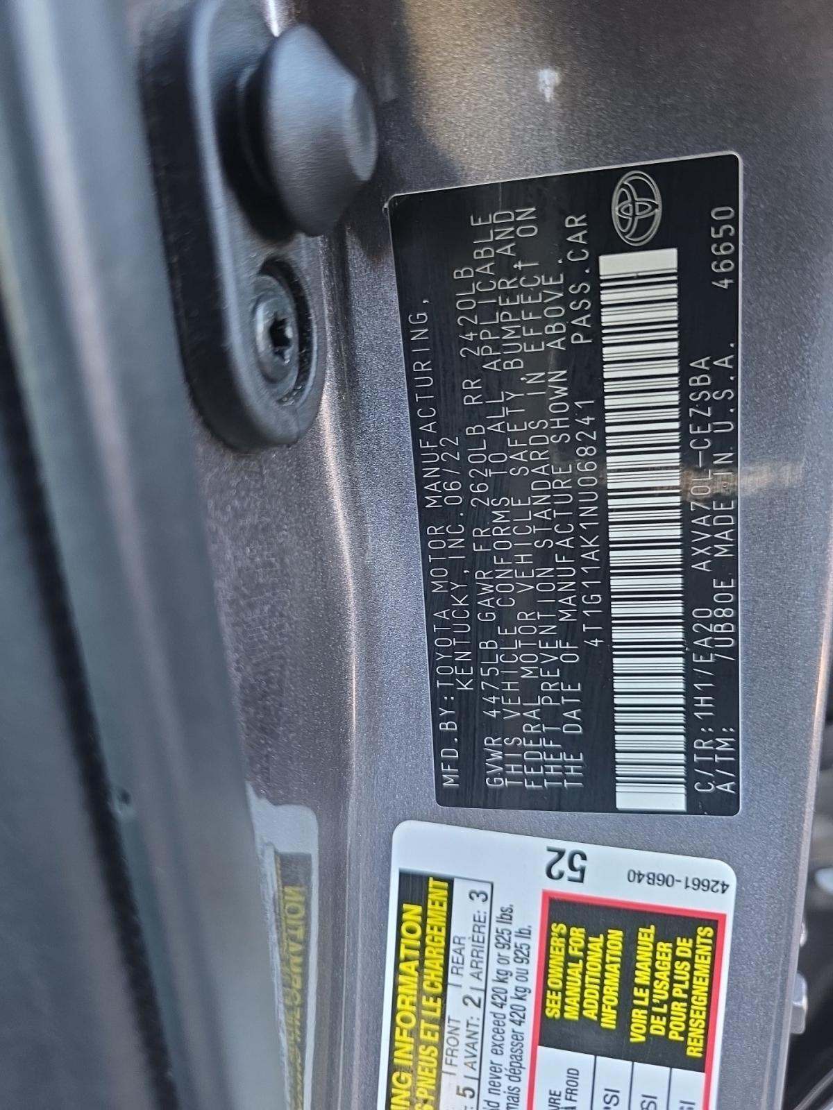 2022 Toyota Camry SE FWD