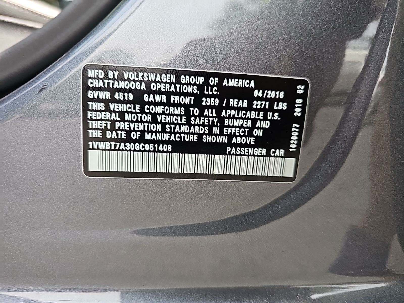 2016 Volkswagen Passat 1.8T SE FWD