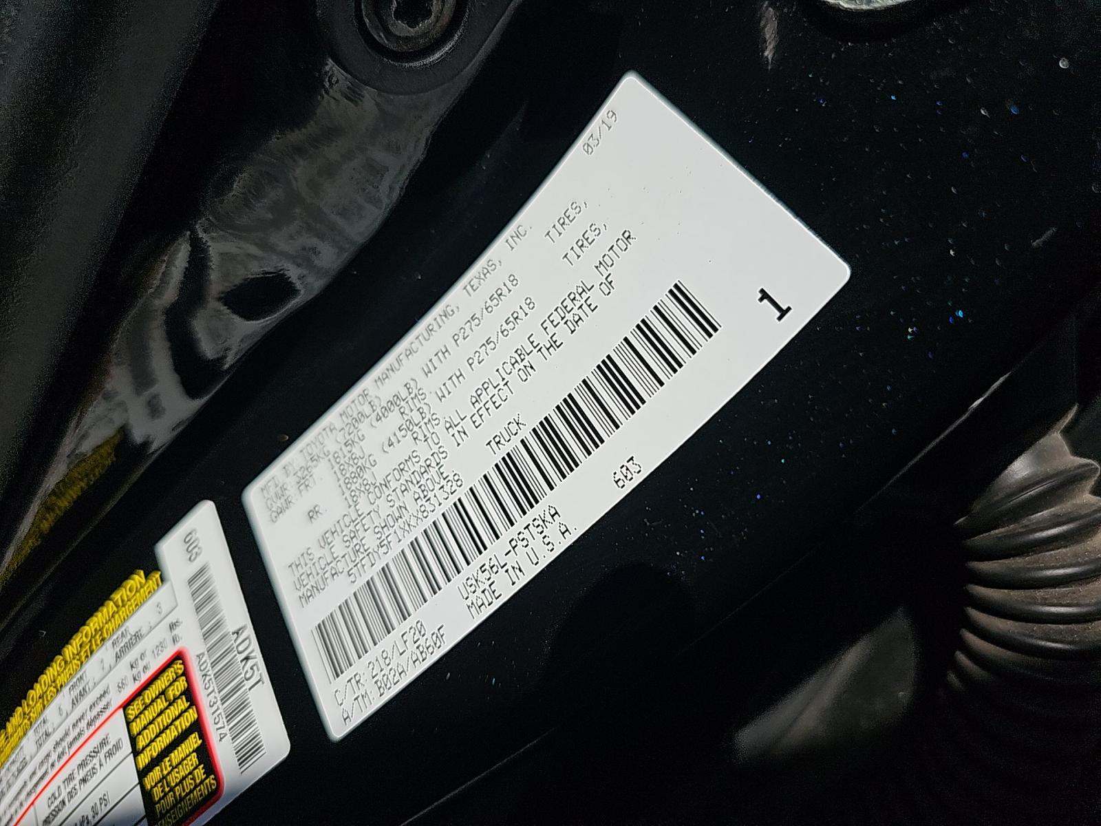 2019 Toyota Tundra TRD Pro AWD