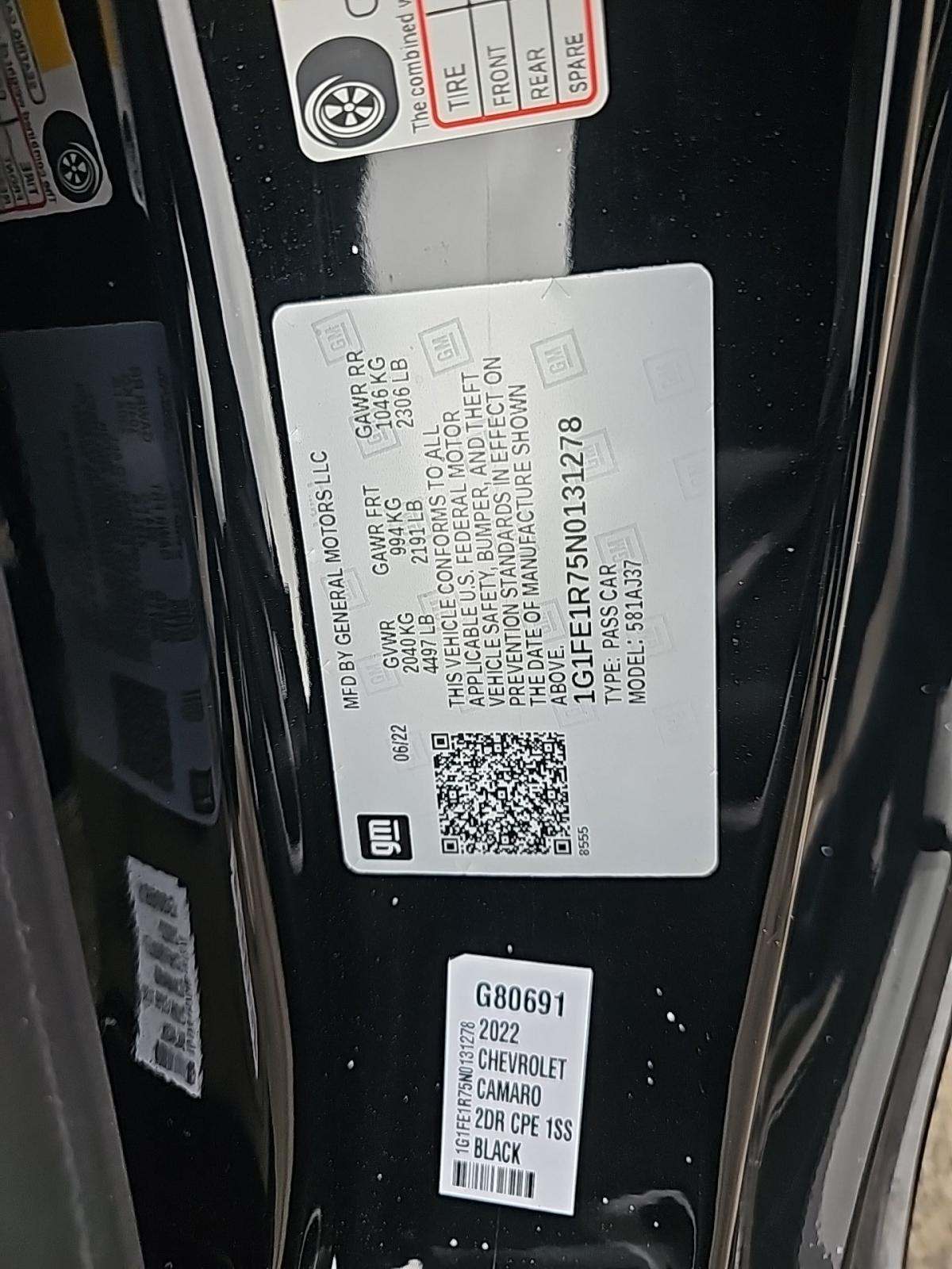 2022 Chevrolet Camaro 1SS RWD