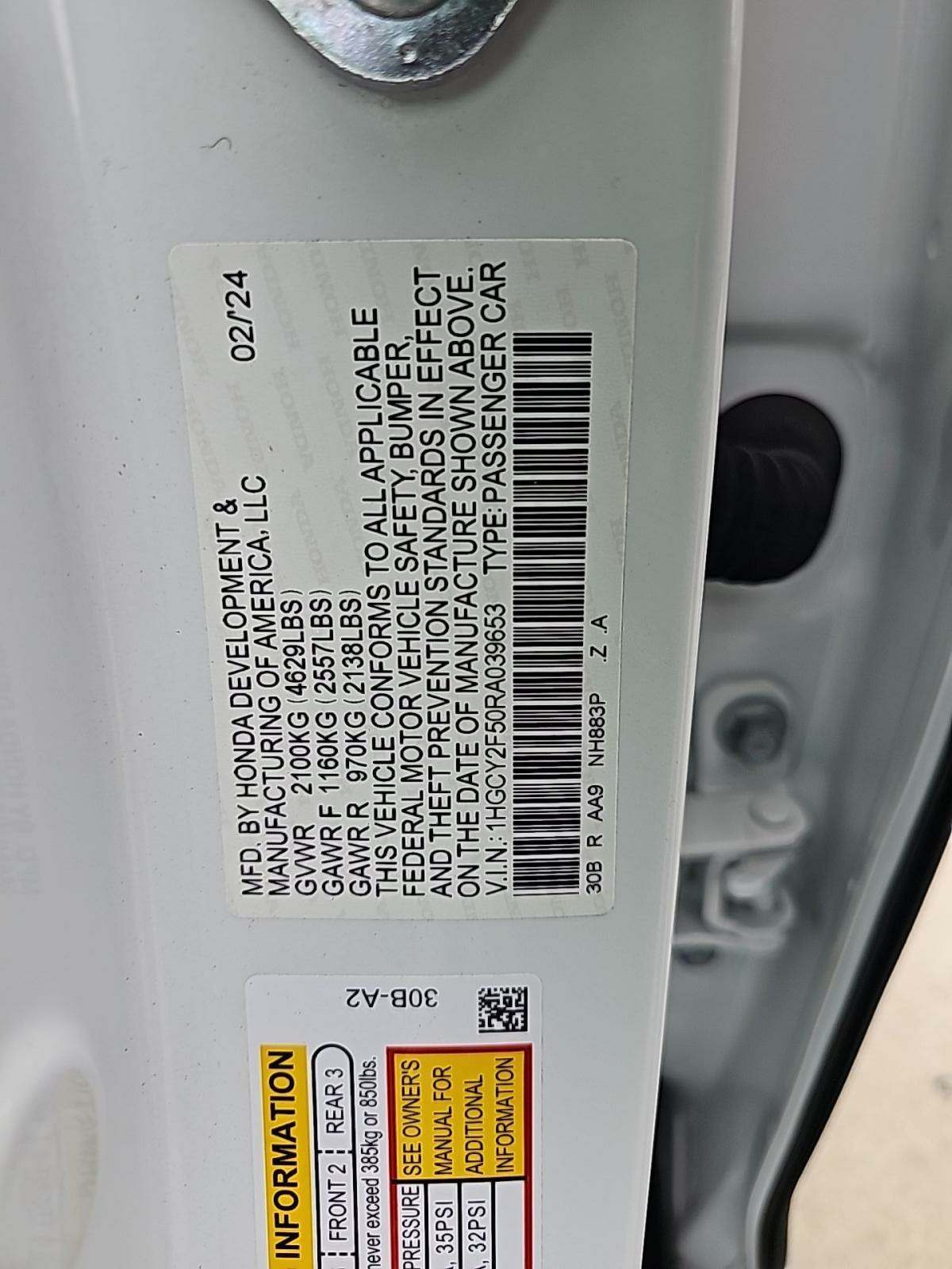 2024 Honda Accord Hybrid Sport FWD