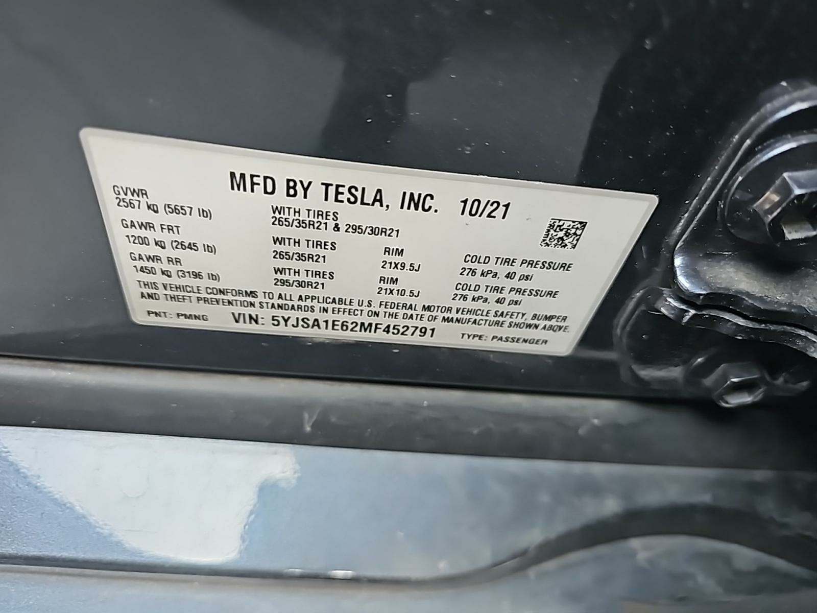 2021 Tesla Model S Plaid AWD