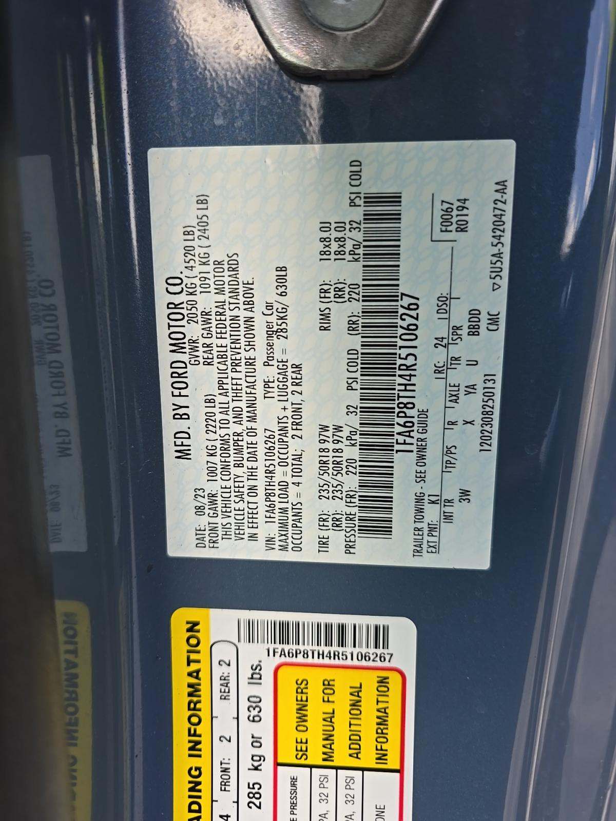 2024 Ford Mustang EcoBoost Premium RWD