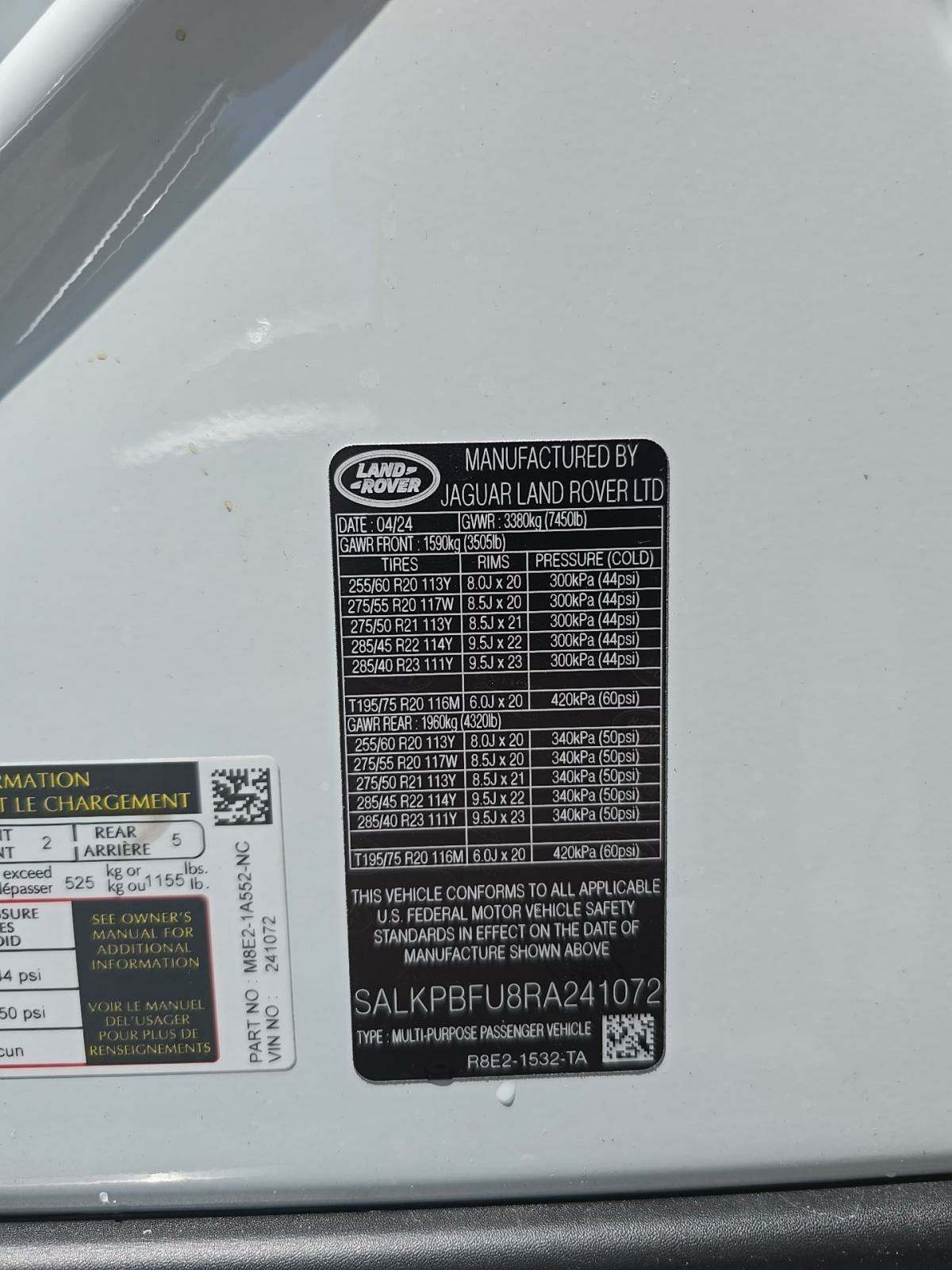 2024 Land Rover Range Rover SE LWB AWD