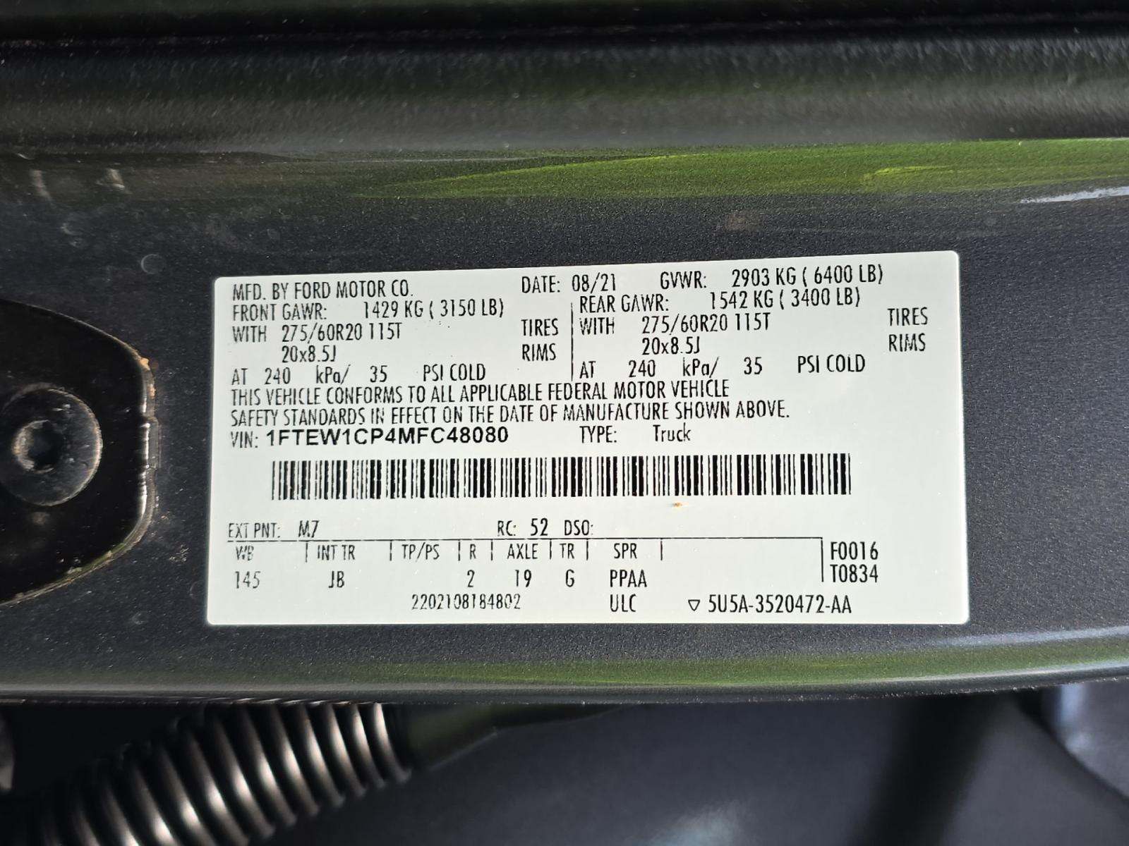 2021 Ford F-150 XL RWD
