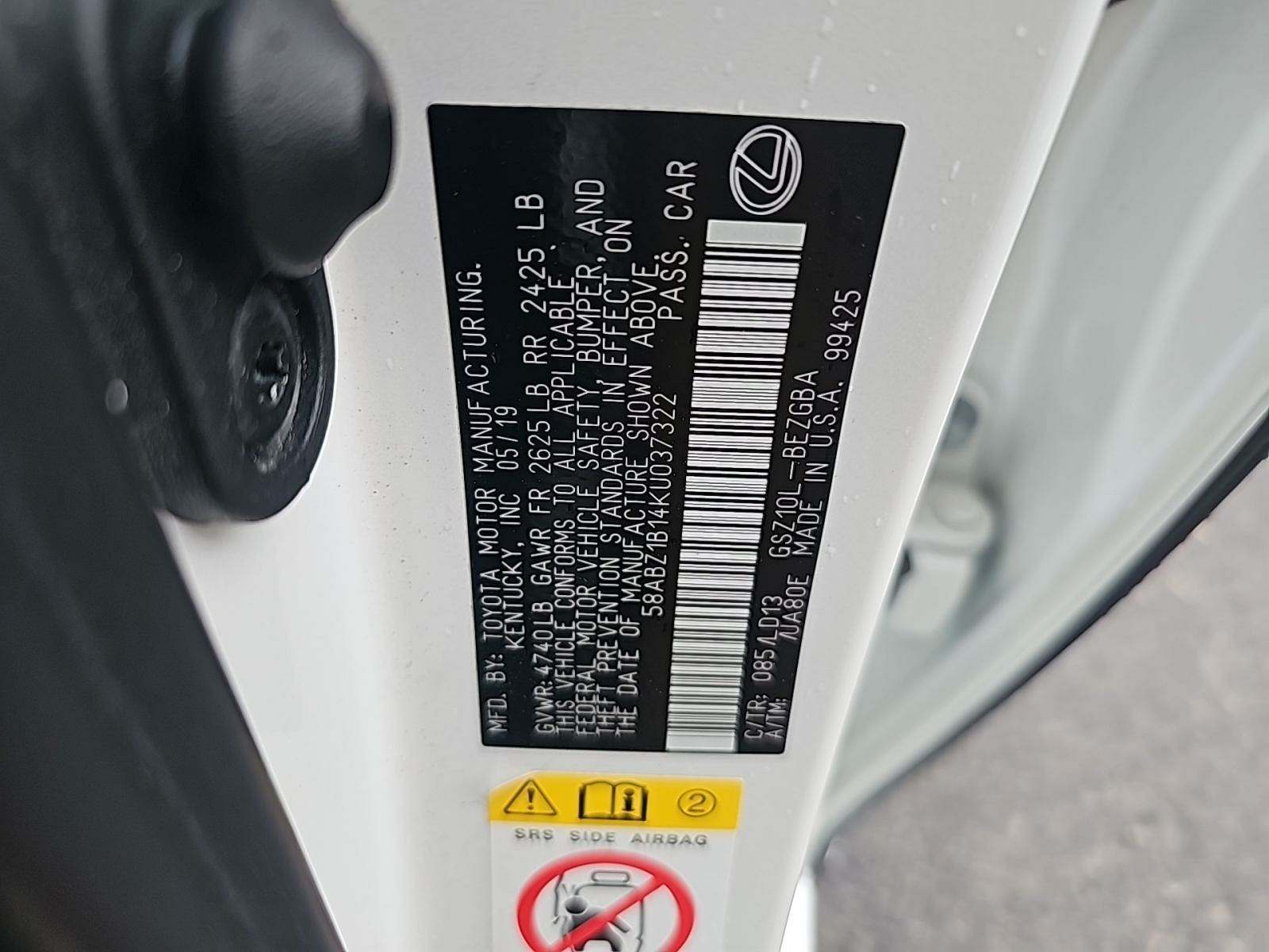 2019 Lexus ES ES 350 FWD