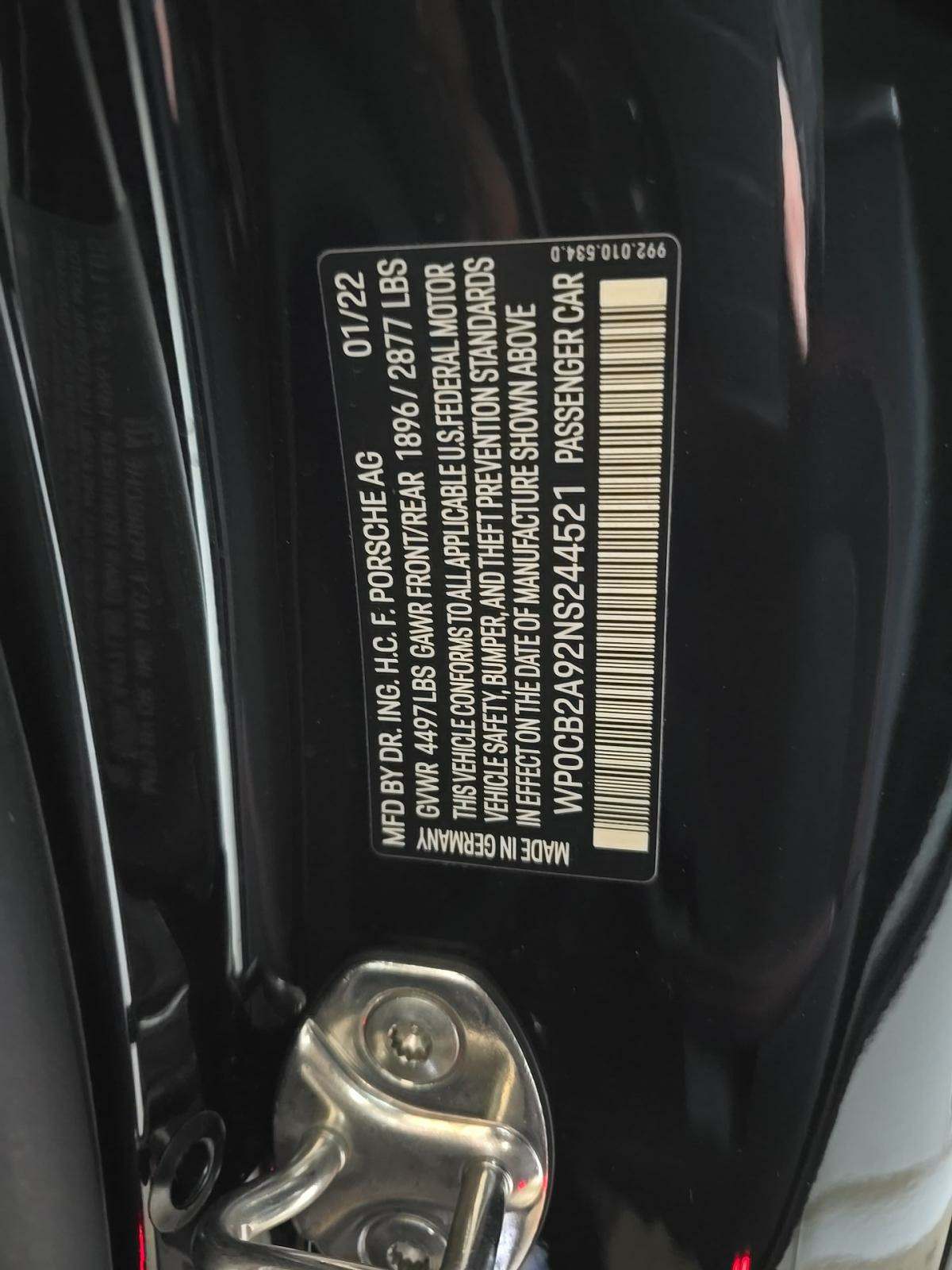 2022 Porsche 911 Carrera S RWD